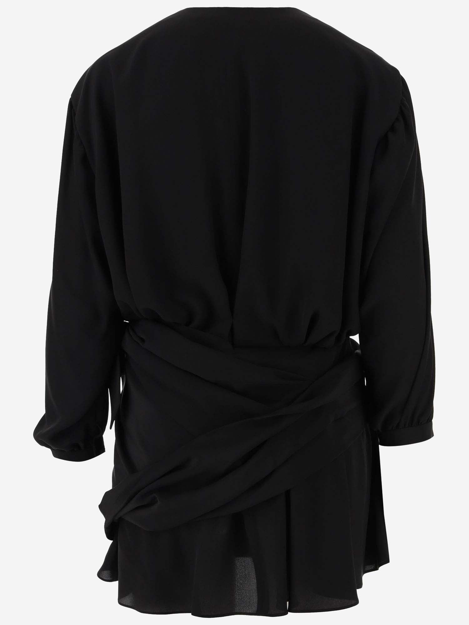 BALENCIAGA DRAPED SILK DRESS