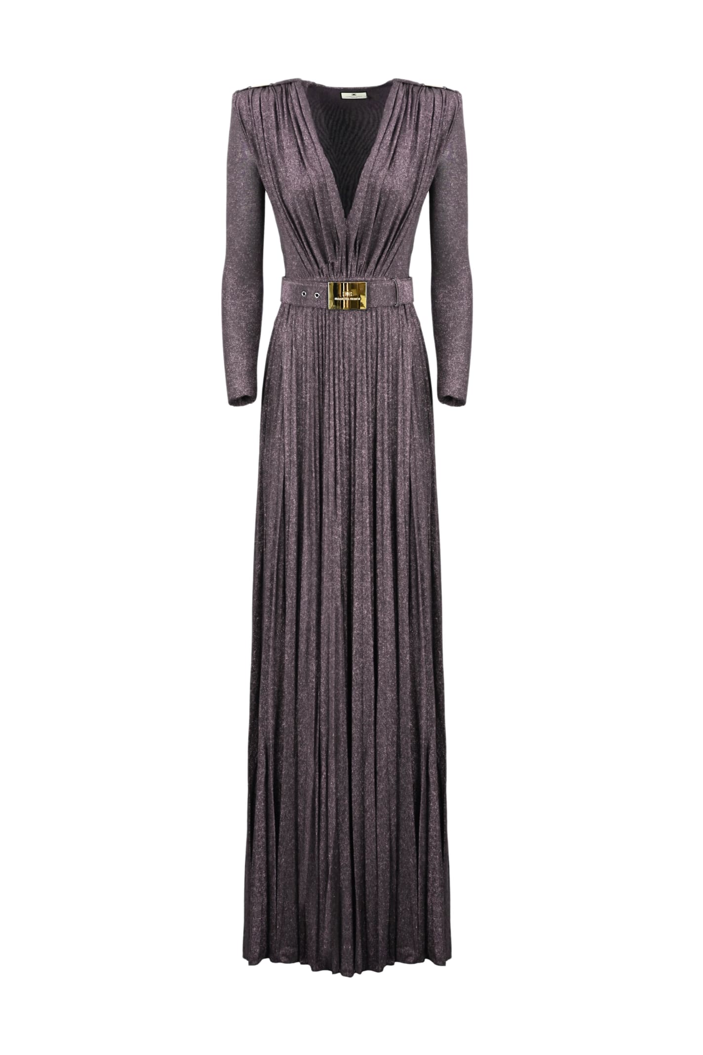 ELISABETTA FRANCHI ELISABETTA FRANCHI RED CARPET DRESS IN LUREX