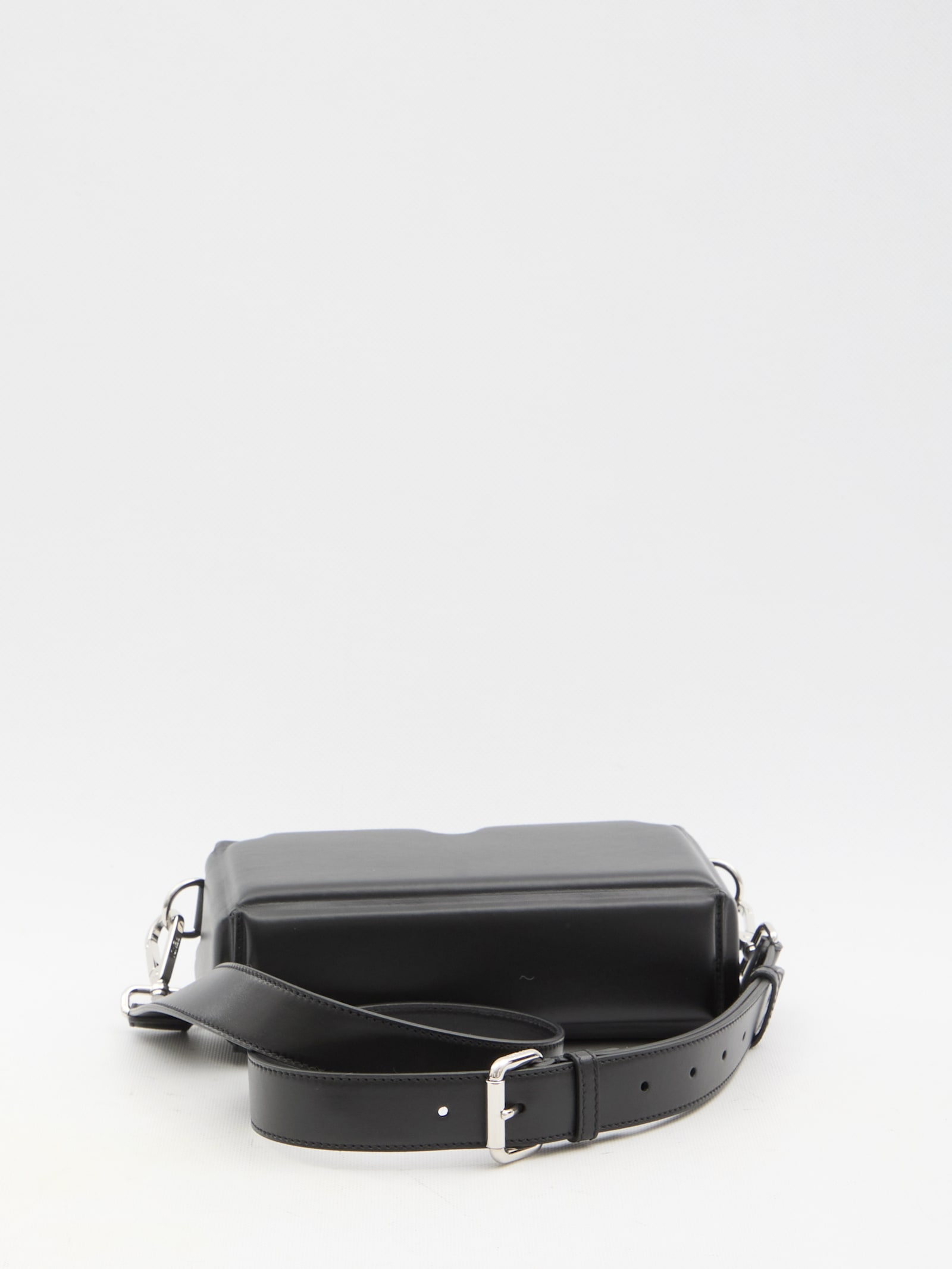 Shop Fendi Soft Trunk Baguette Bag In Black