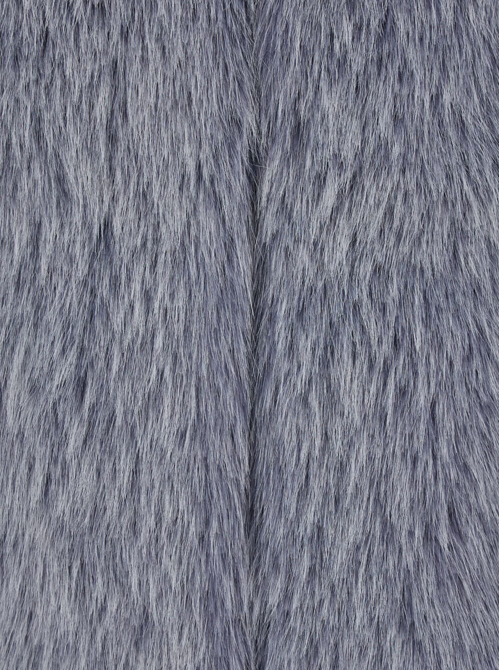 Shop Herno Grey Crewneck Vest In Eco Fur Woman In Blue