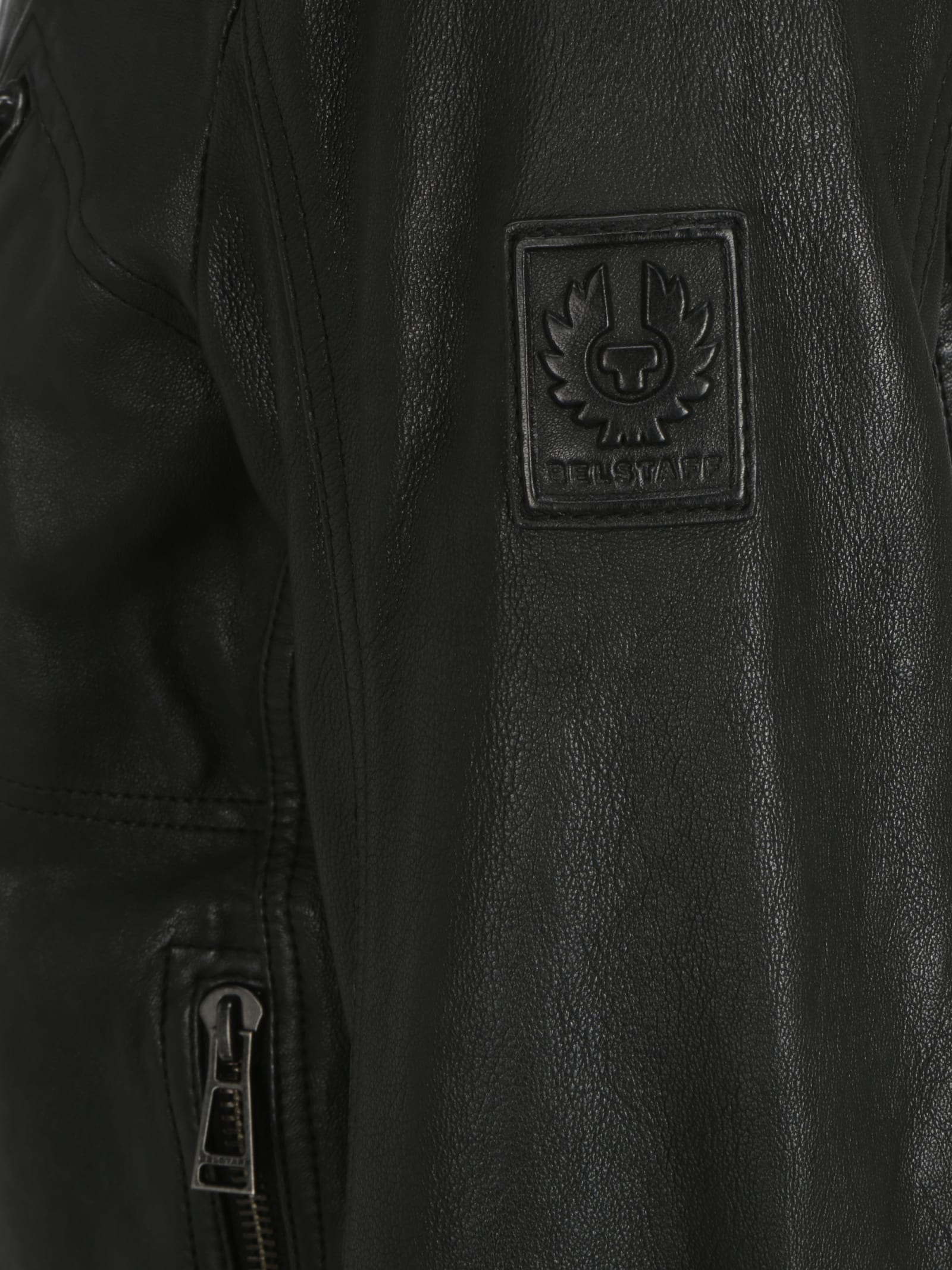 Shop Belstaff Lambskin V Racer Jacket In Black