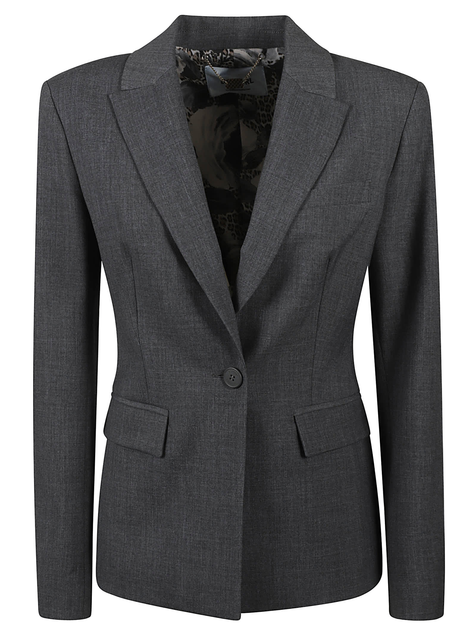 Blugirl Single Buttoned Blazer In Gray