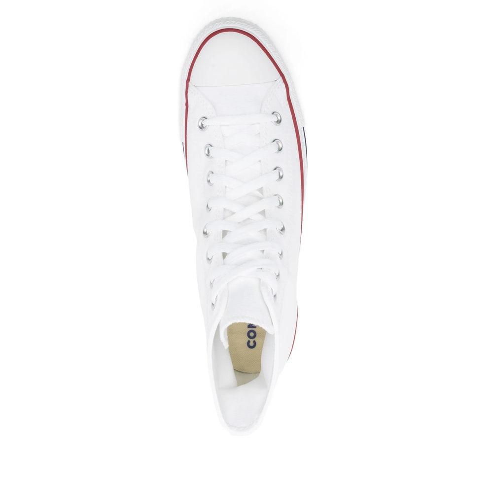 Converse White Canvas Chuck Taylor Hi Sneakers In White