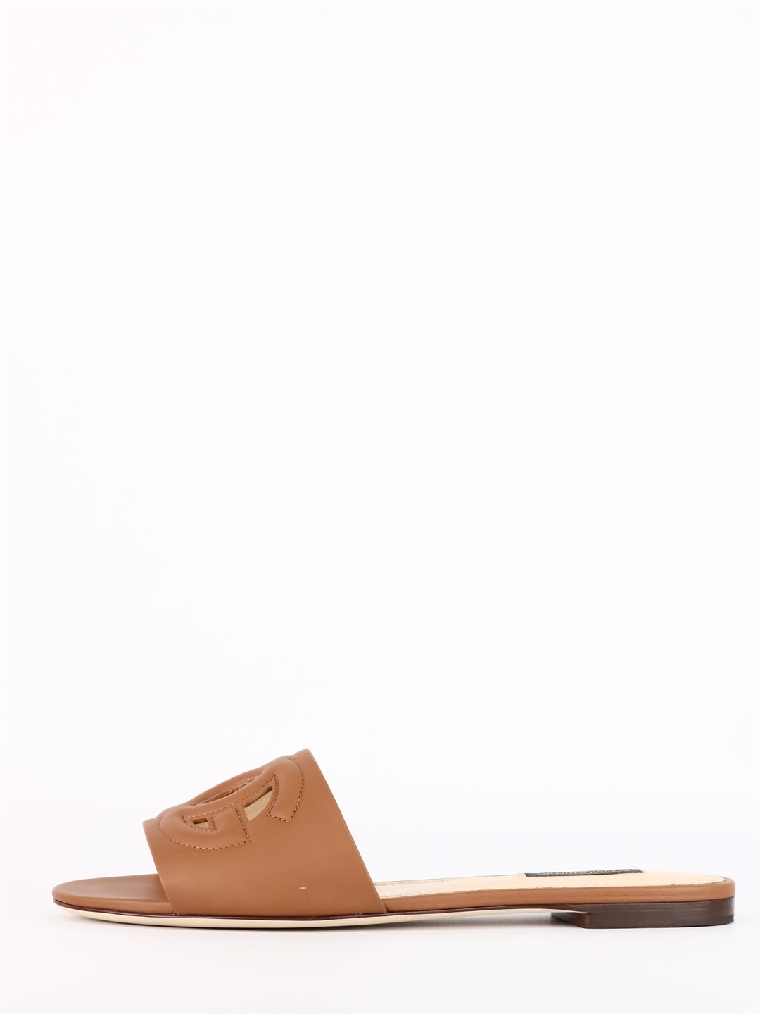 Dolce & Gabbana Dg Millennials Logo Sandal In Brown
