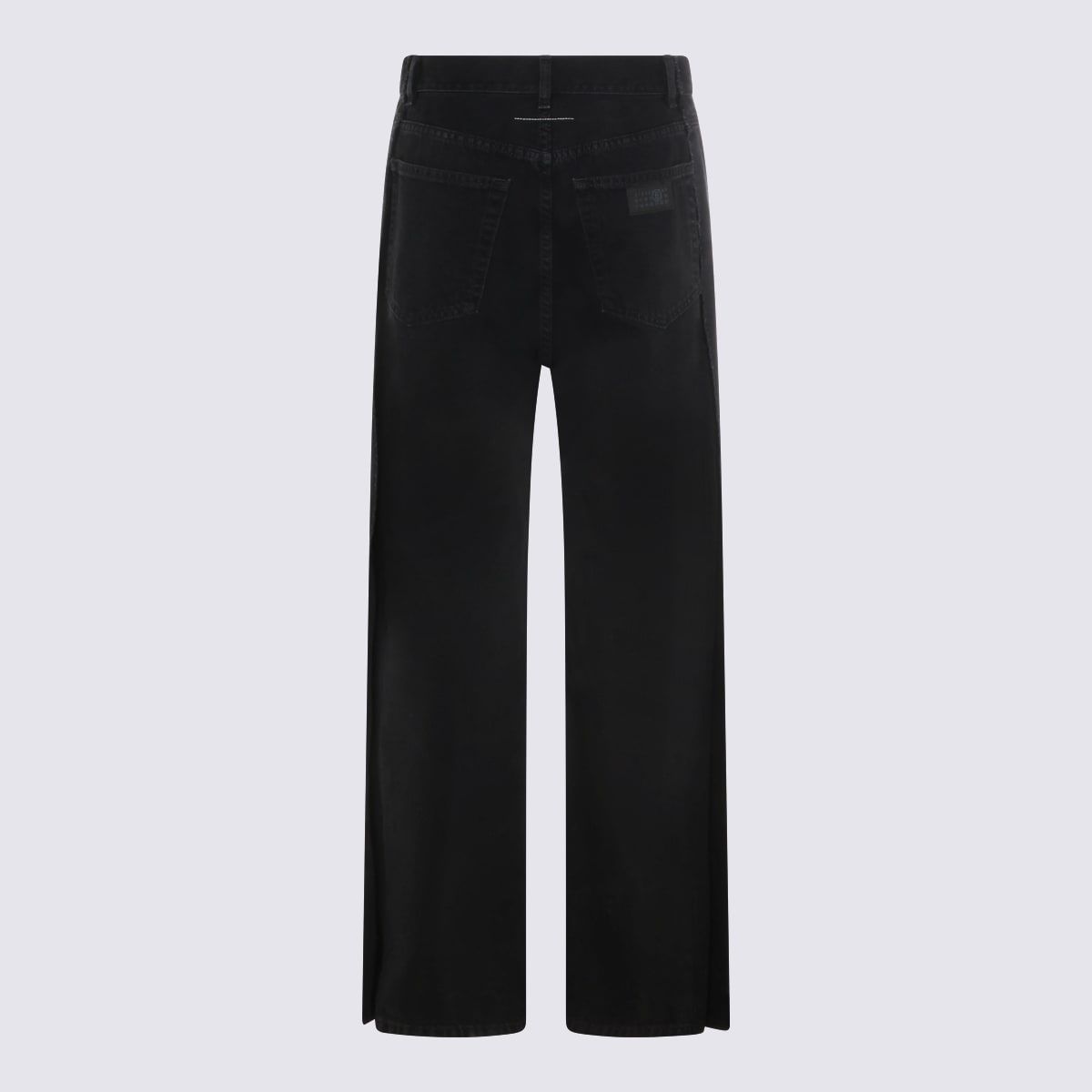 Mm6 Maison Margiela Black Cotton Denim Jeans In Black