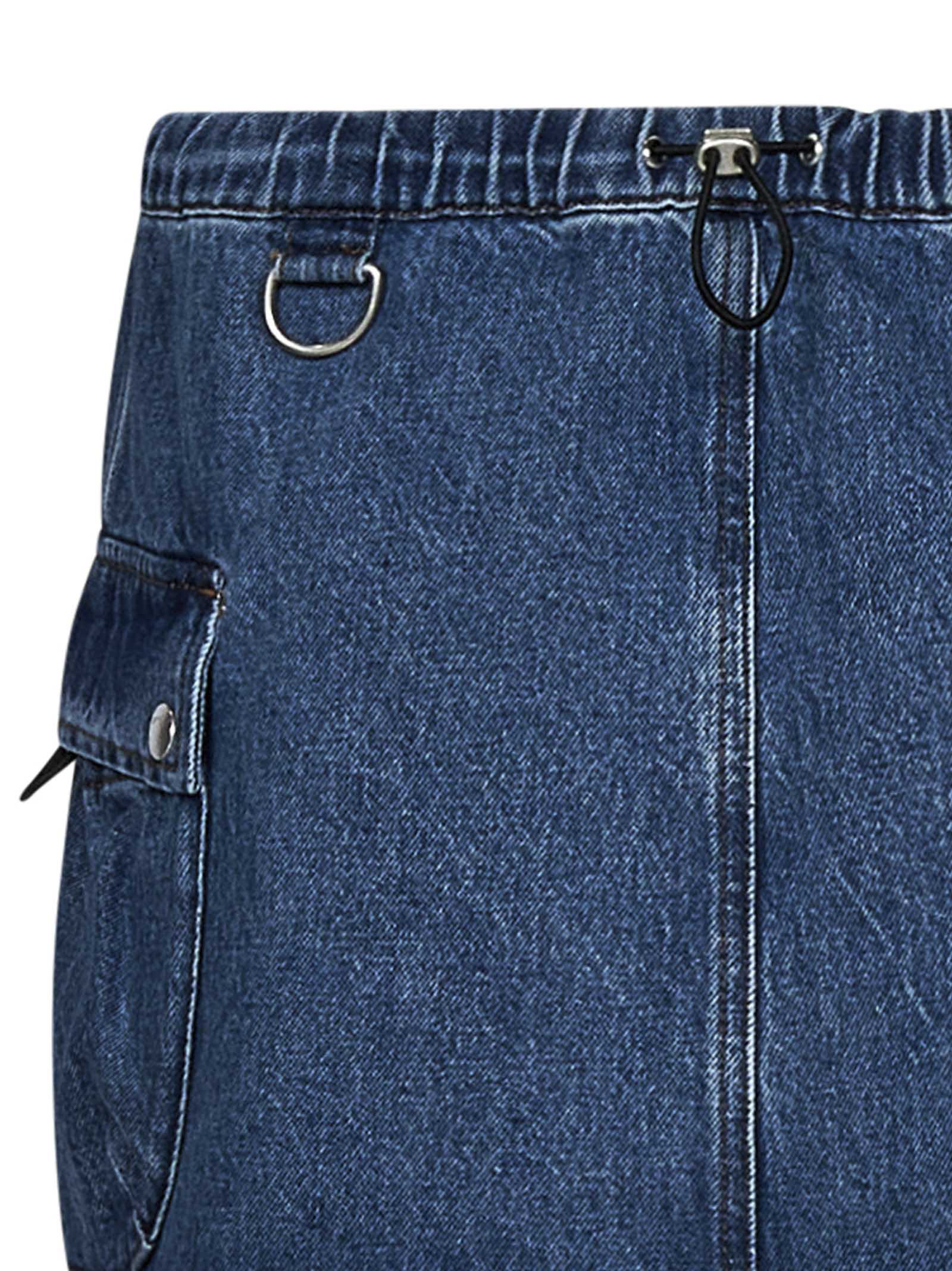 Shop Coperni Denim Cargo Skirt In Blue