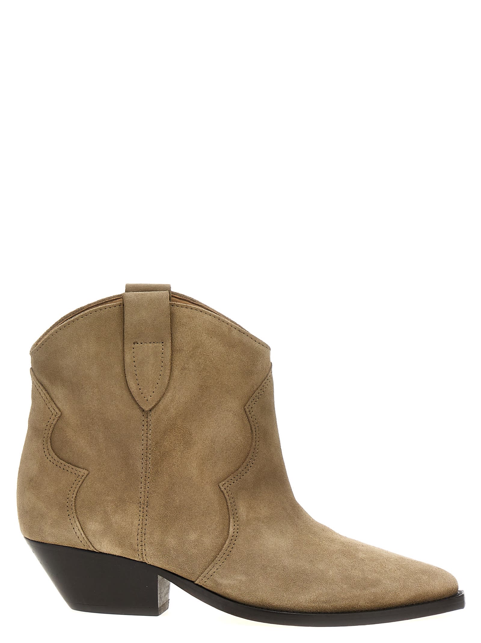 Shop Isabel Marant Dewina Ankle Boots In Beige