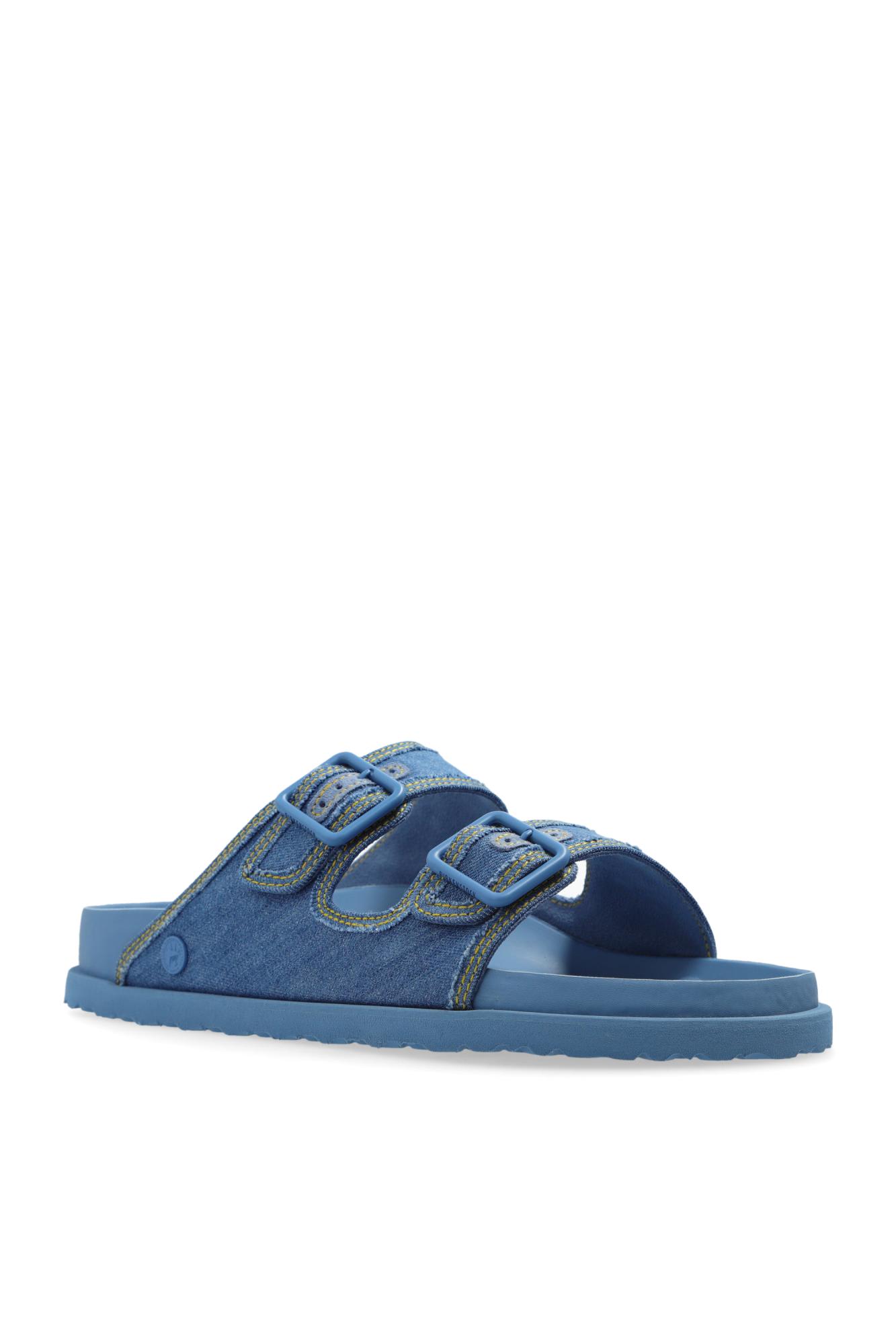 Shop Birkenstock 1774 Sandals Arizona Stone Washed In Blue