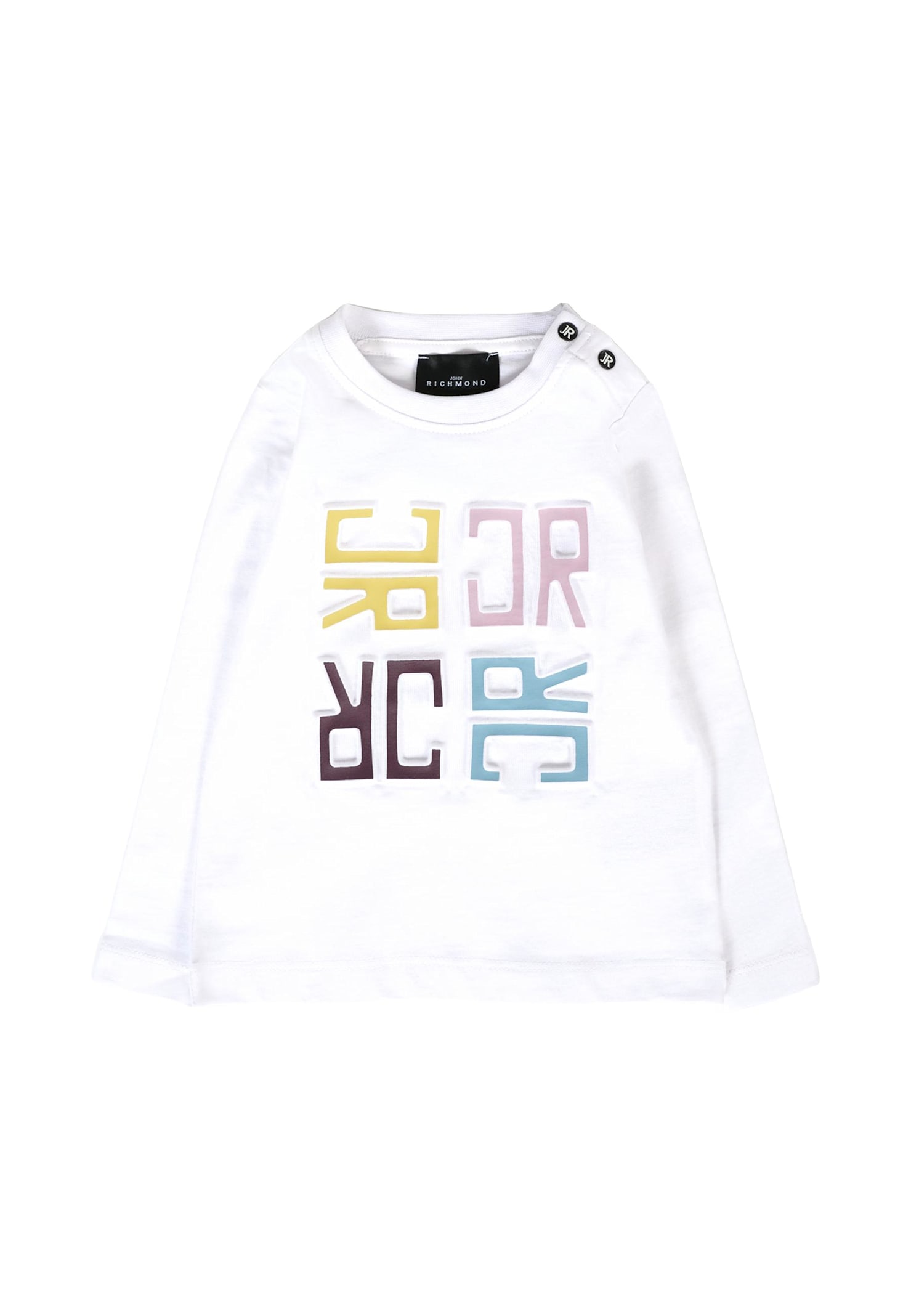 Richmond White T-shirt For Baby Girl With Logo