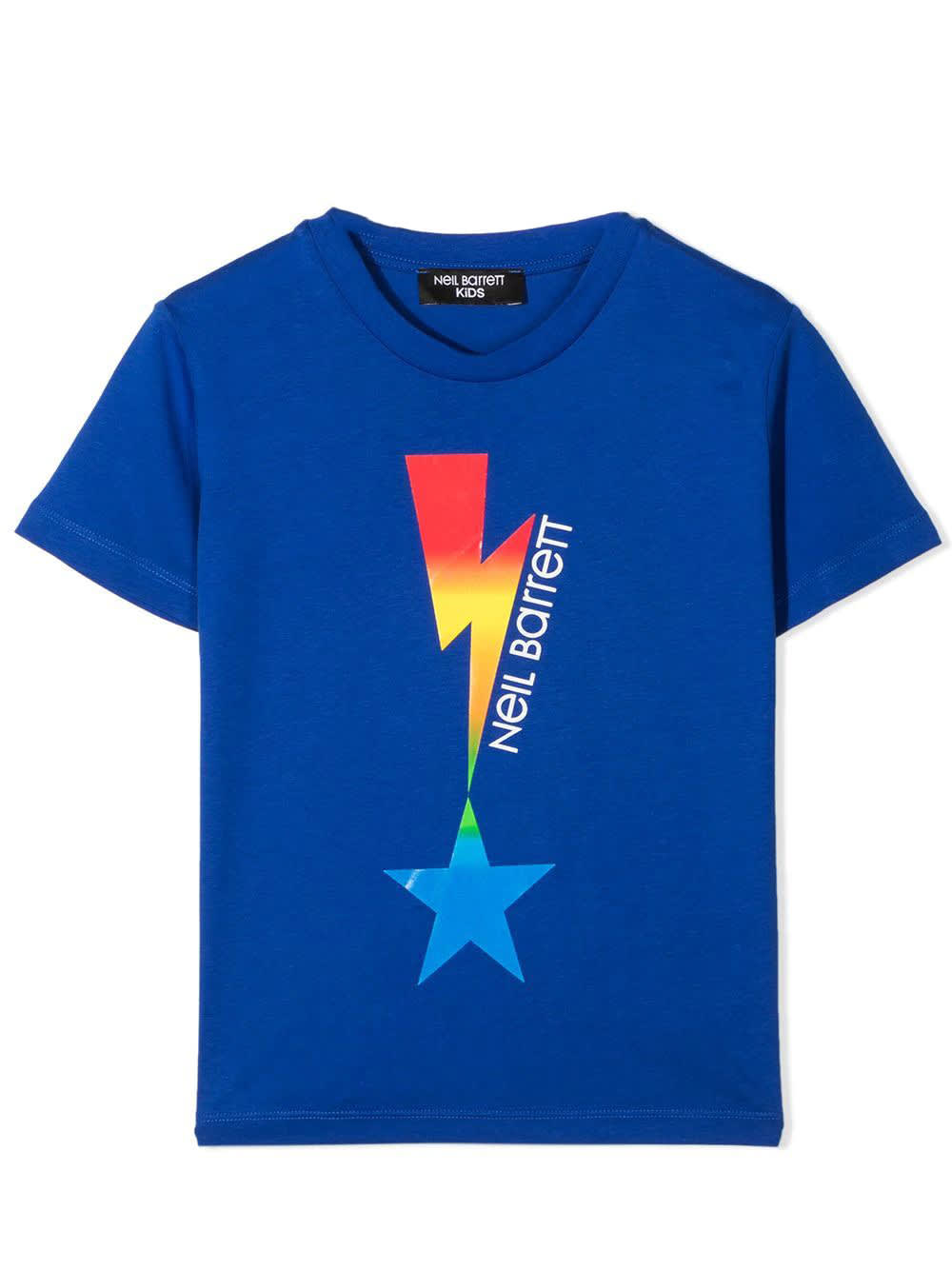 Click to view more detailed imagery on our partner's website Neil Barrett Kids' Print T-shirt In Royal