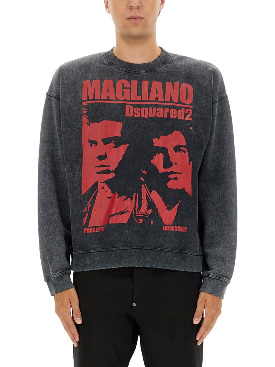 Dsquared2 Dsquared Slated Cotton Dsquared X Magliano Sweatshirt In Gray