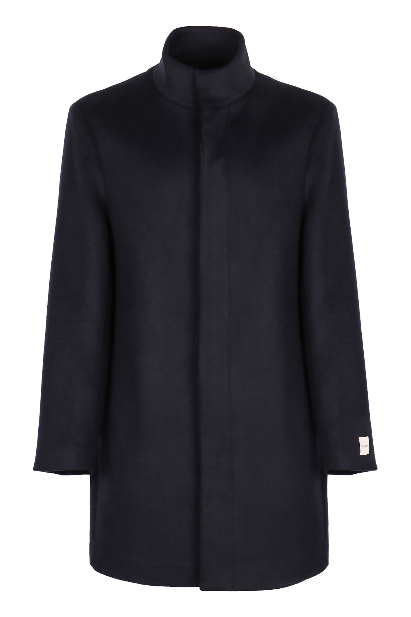 Shop Calvin Klein Wool Coat In Blue