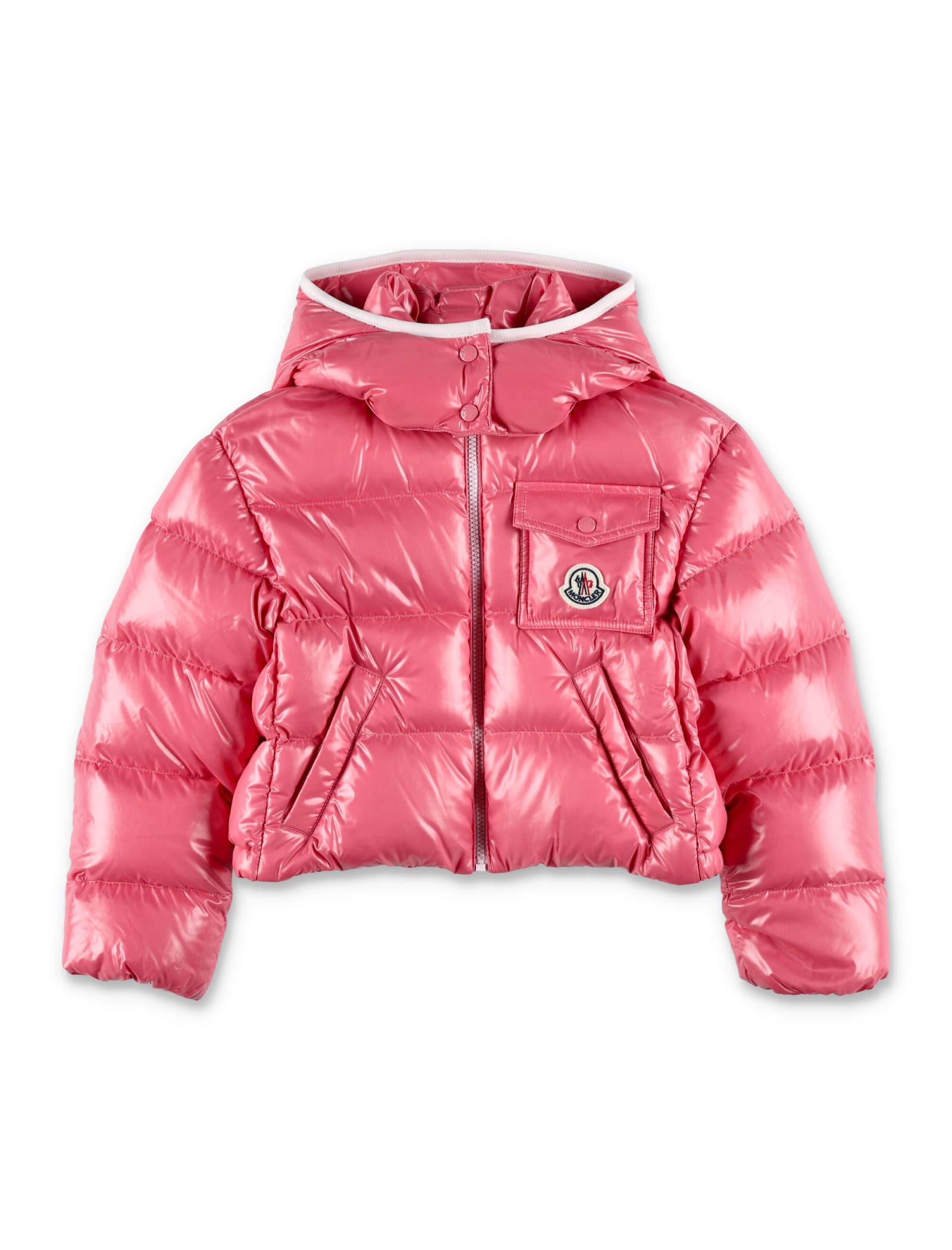 Shop Moncler Andro Down Jacket In Pesca