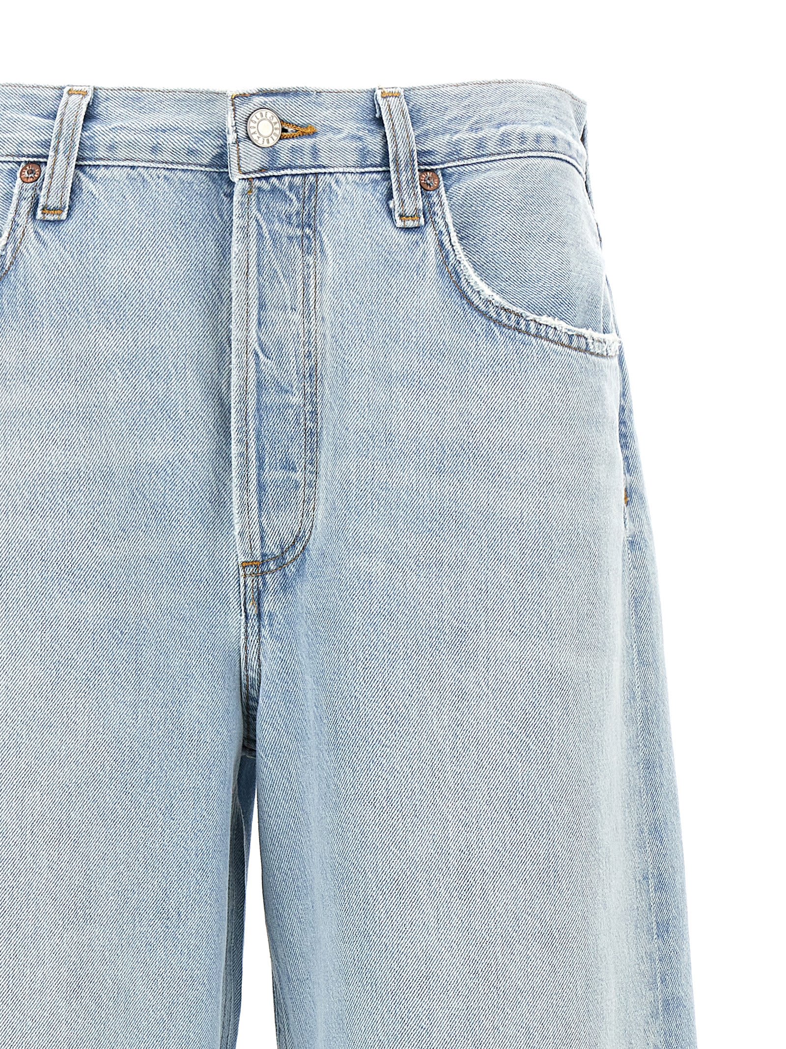 Shop Agolde Low Slung Baggy Jeans In Light Blue