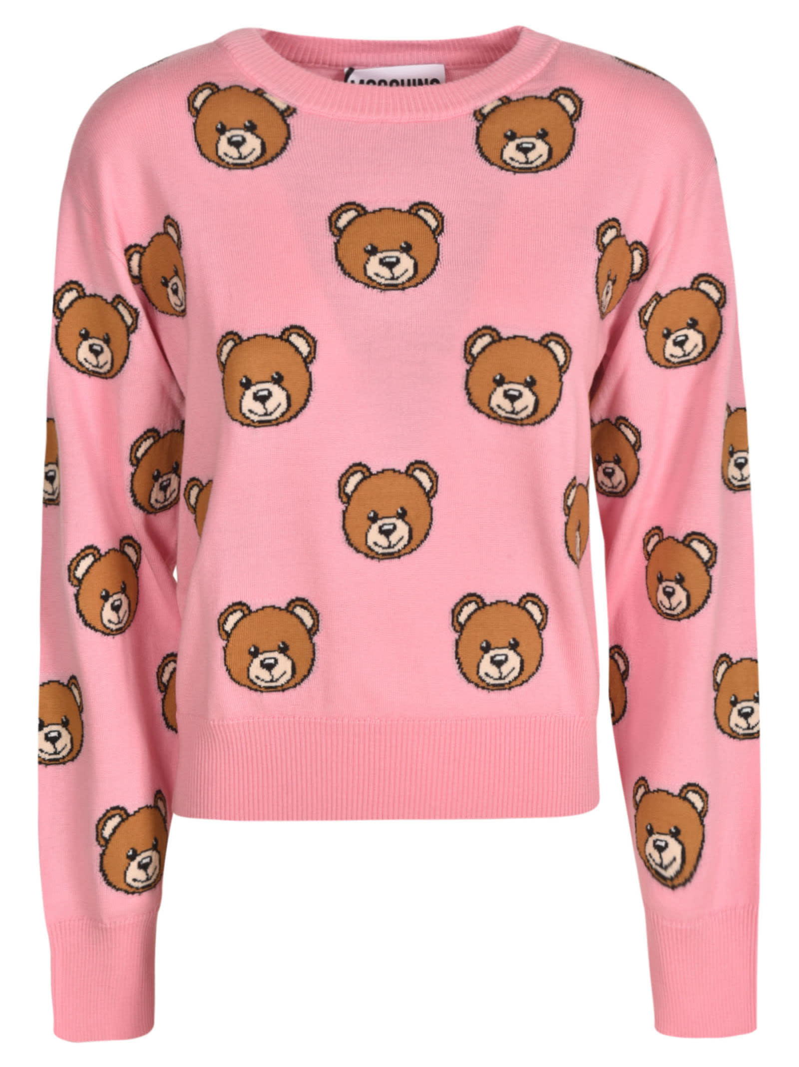 Click to view more detailed imagery on our partner's website Moschino Bear Motif Sweater In Pink