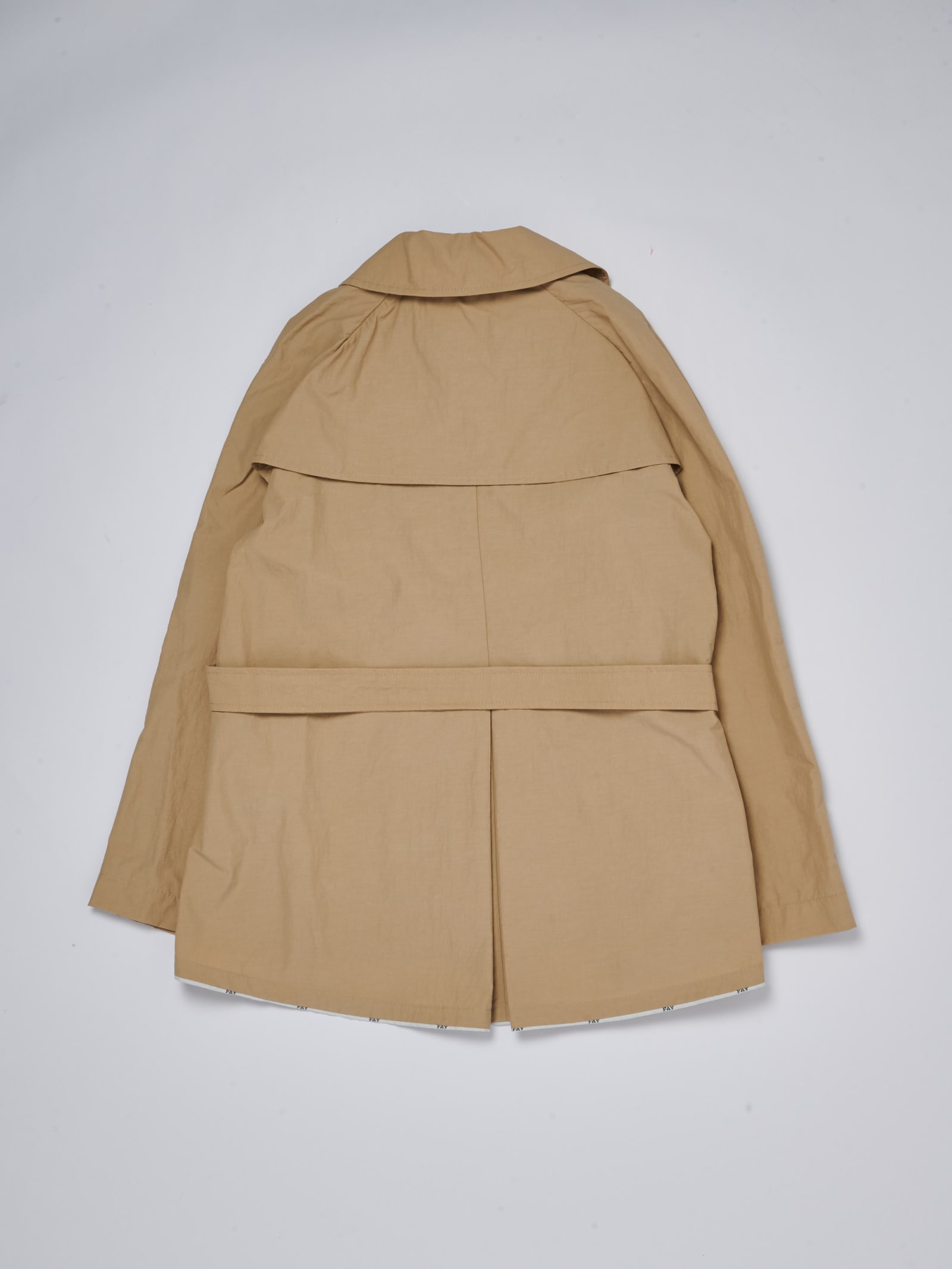 Shop Fay Trench Jacket In Beige