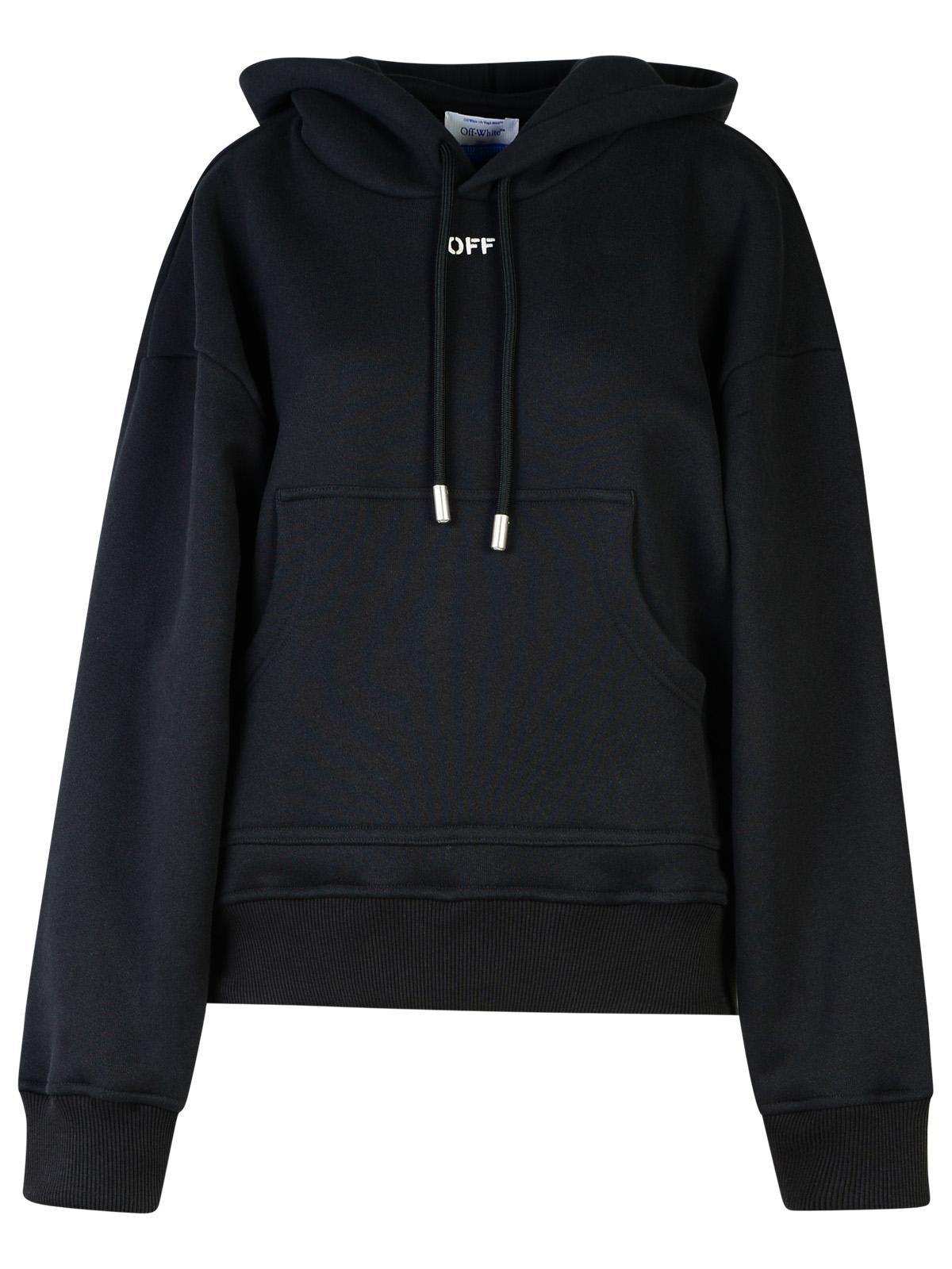 Shop Off-white Black Cotton Hoodie