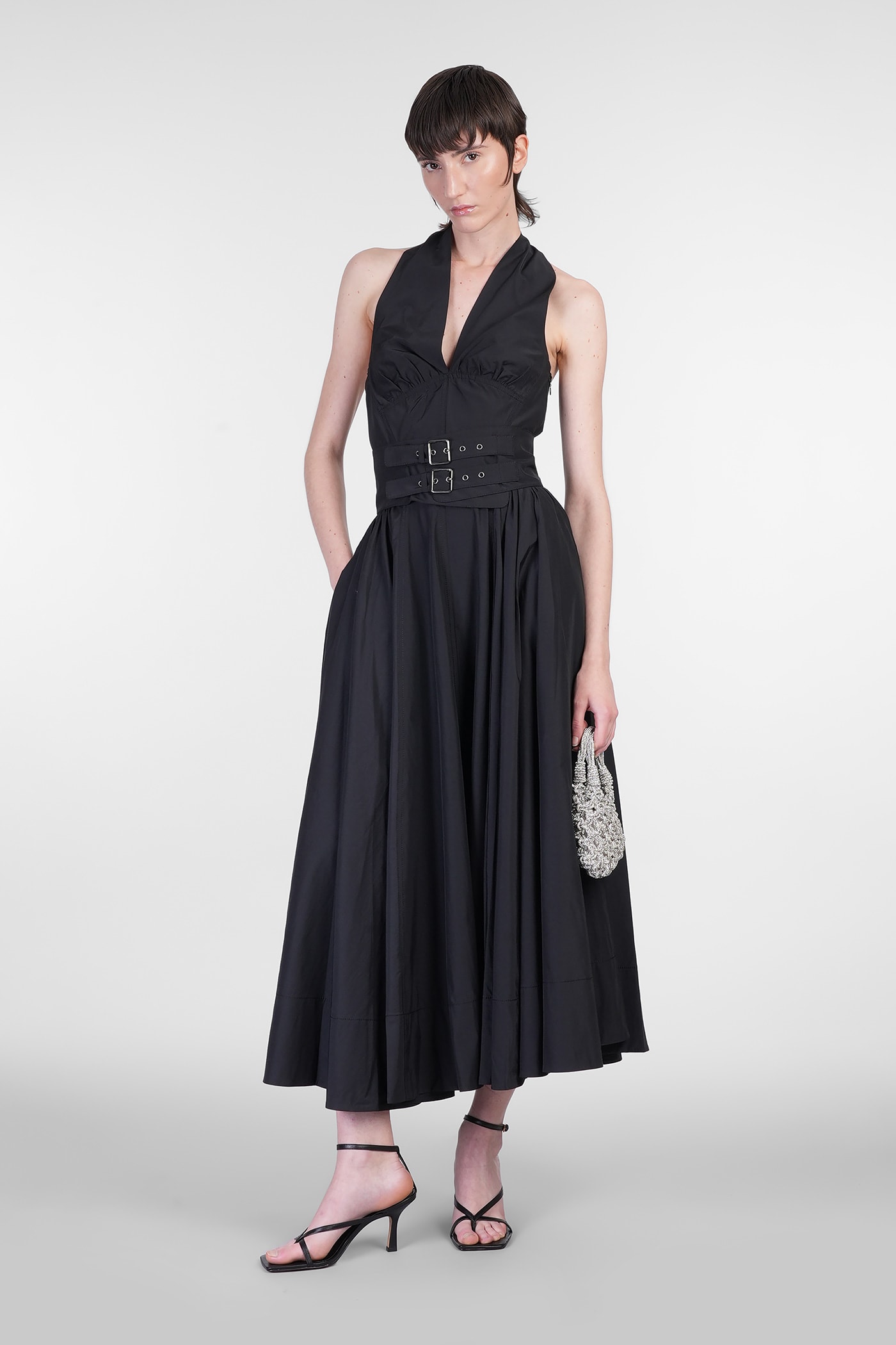 The Andamane Halterneck Sleeves Ruched Detailing