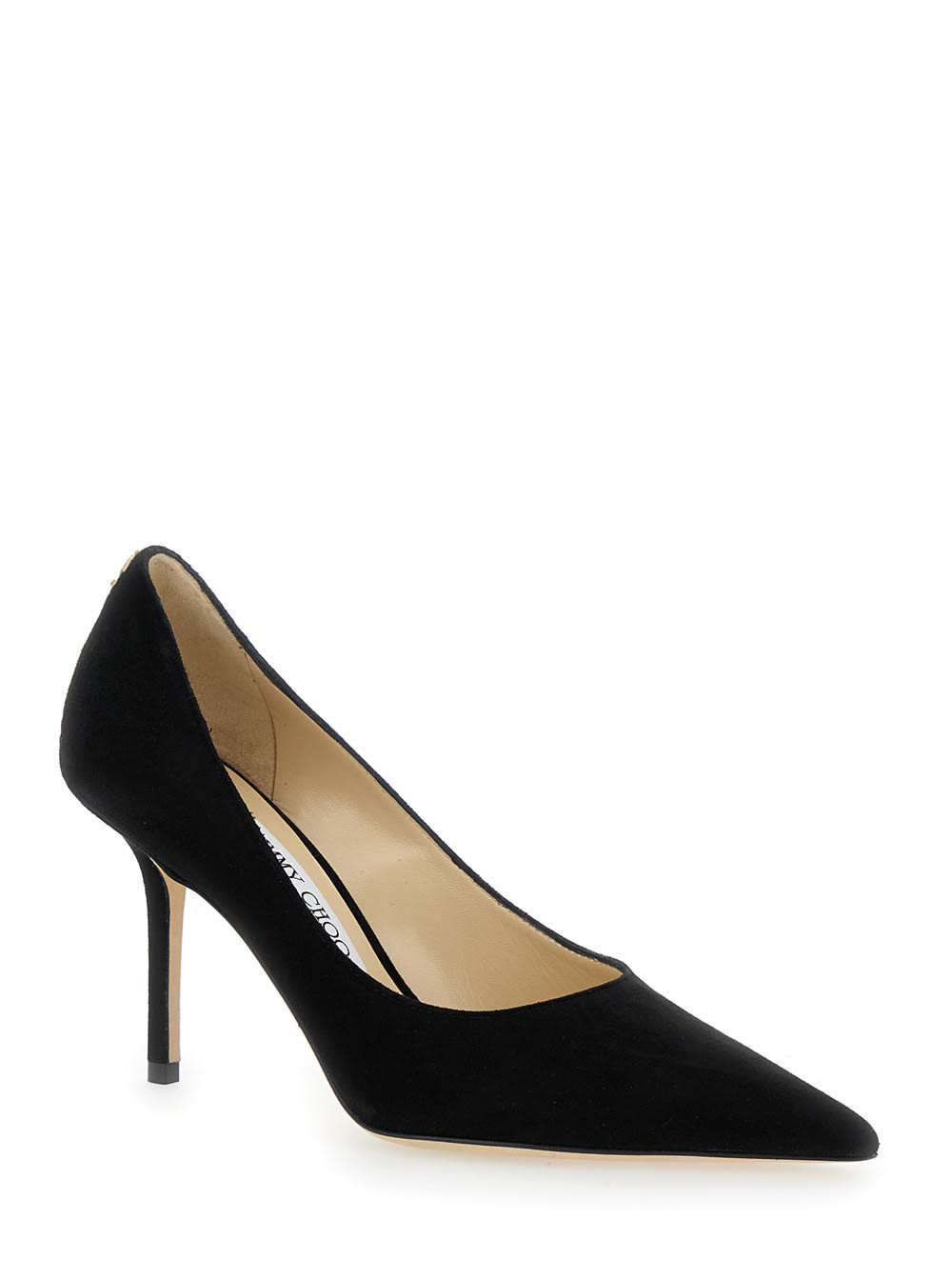 Shop Jimmy Choo Love Black Pumps With Stiletto Heel In Suede Woman