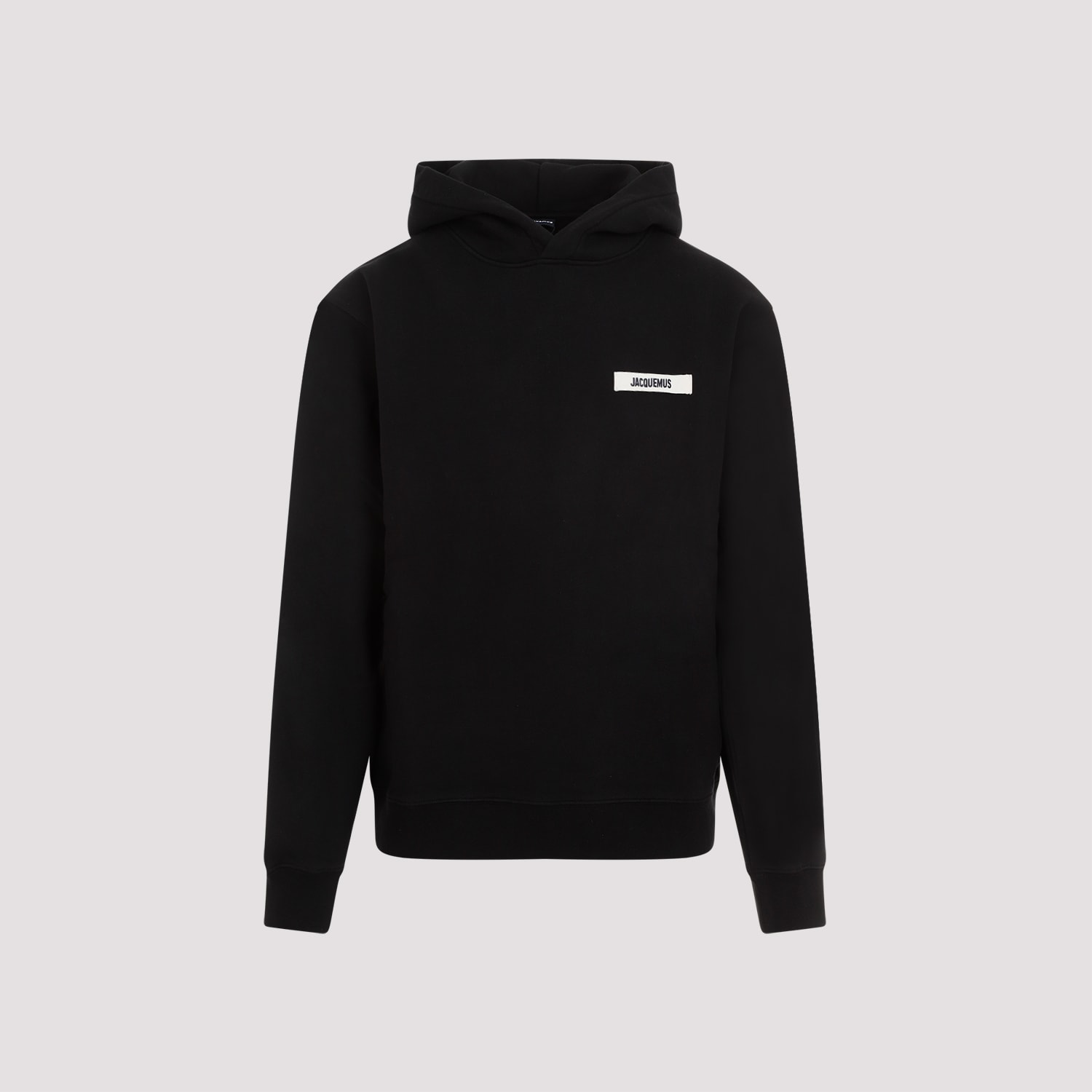 Shop Jacquemus Le Hoodie Gros Grain In Black