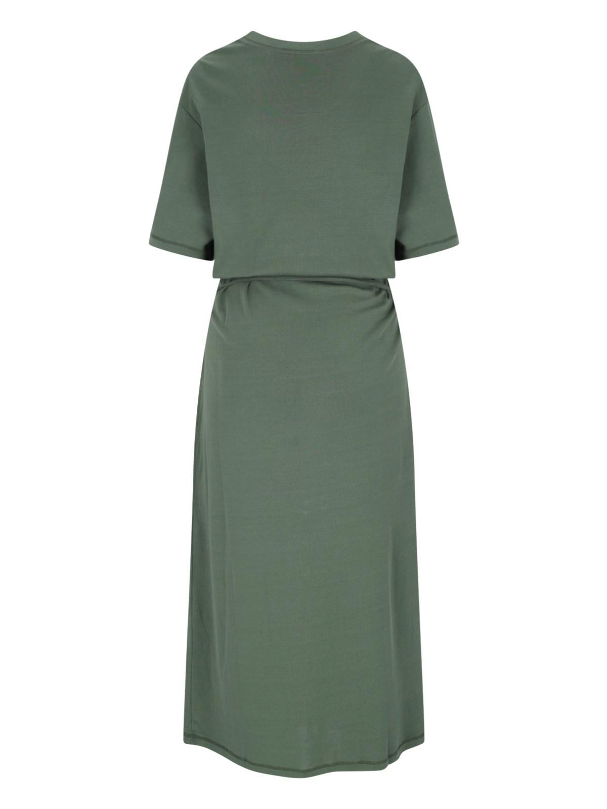 Shop Lemaire Midi T-shirt Dress In Green