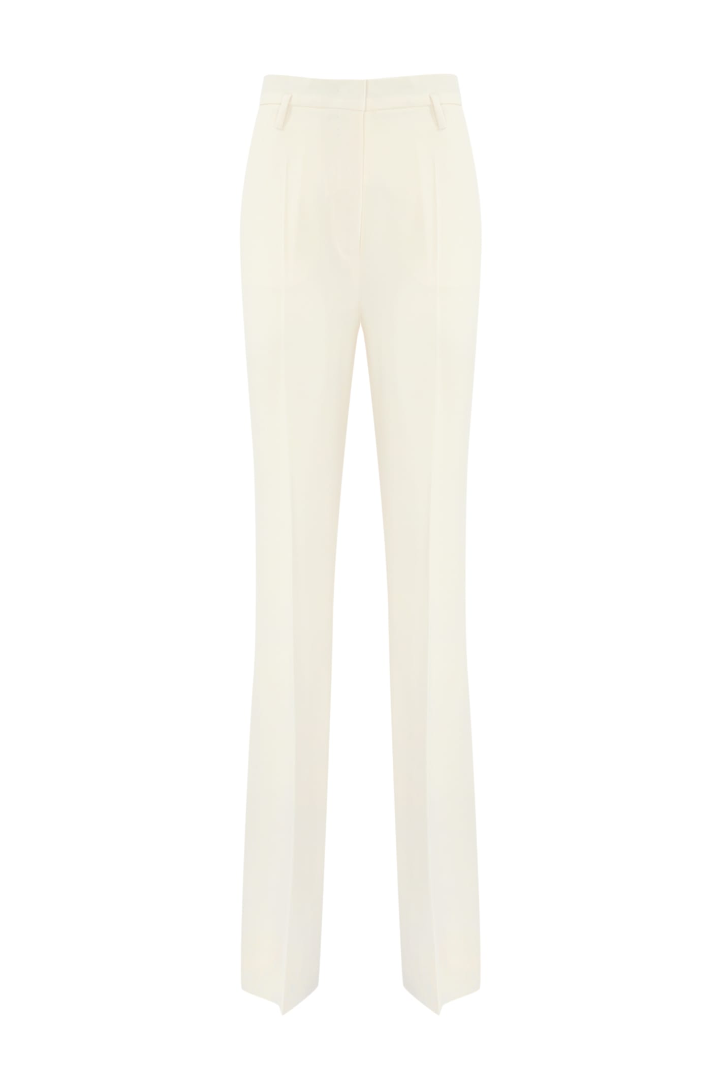 Shop Max Mara Alabama Cady Trousers In Burro