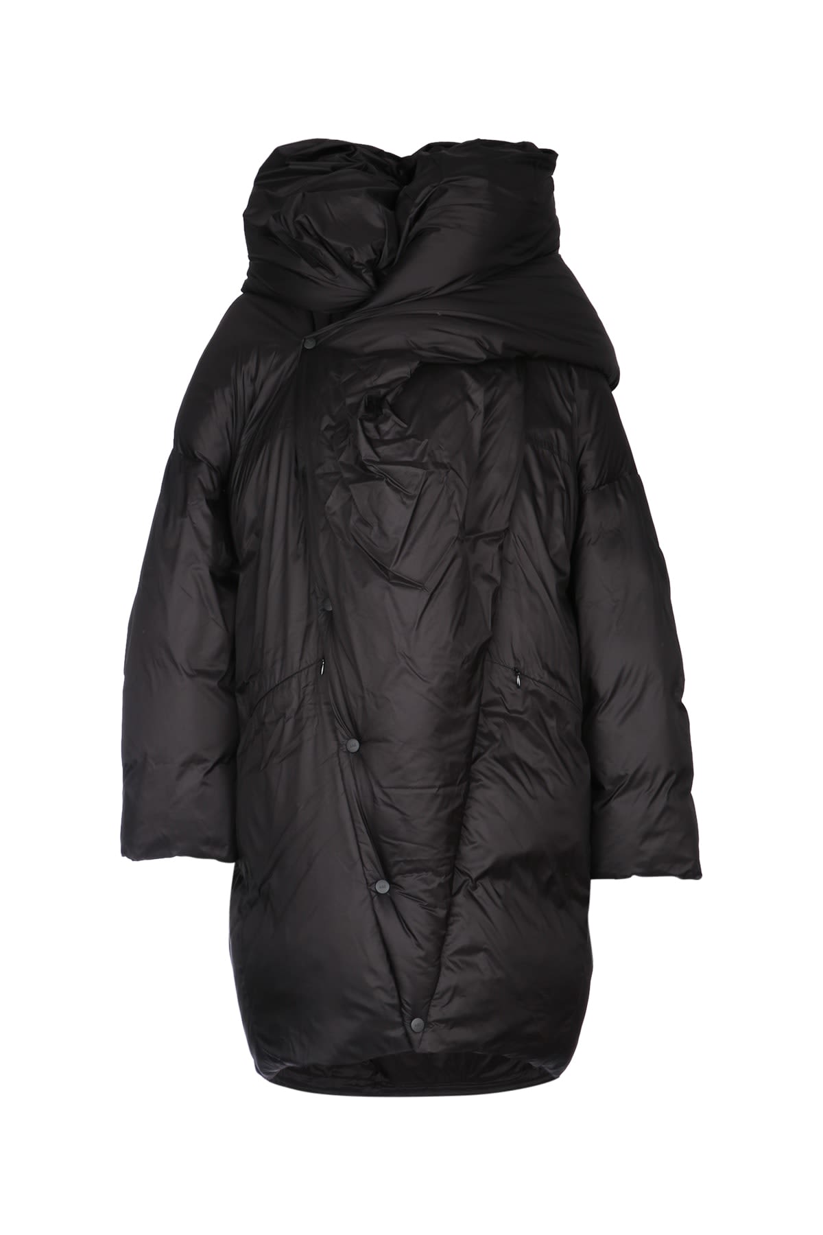 Add Hooded Oversized Coat In Black