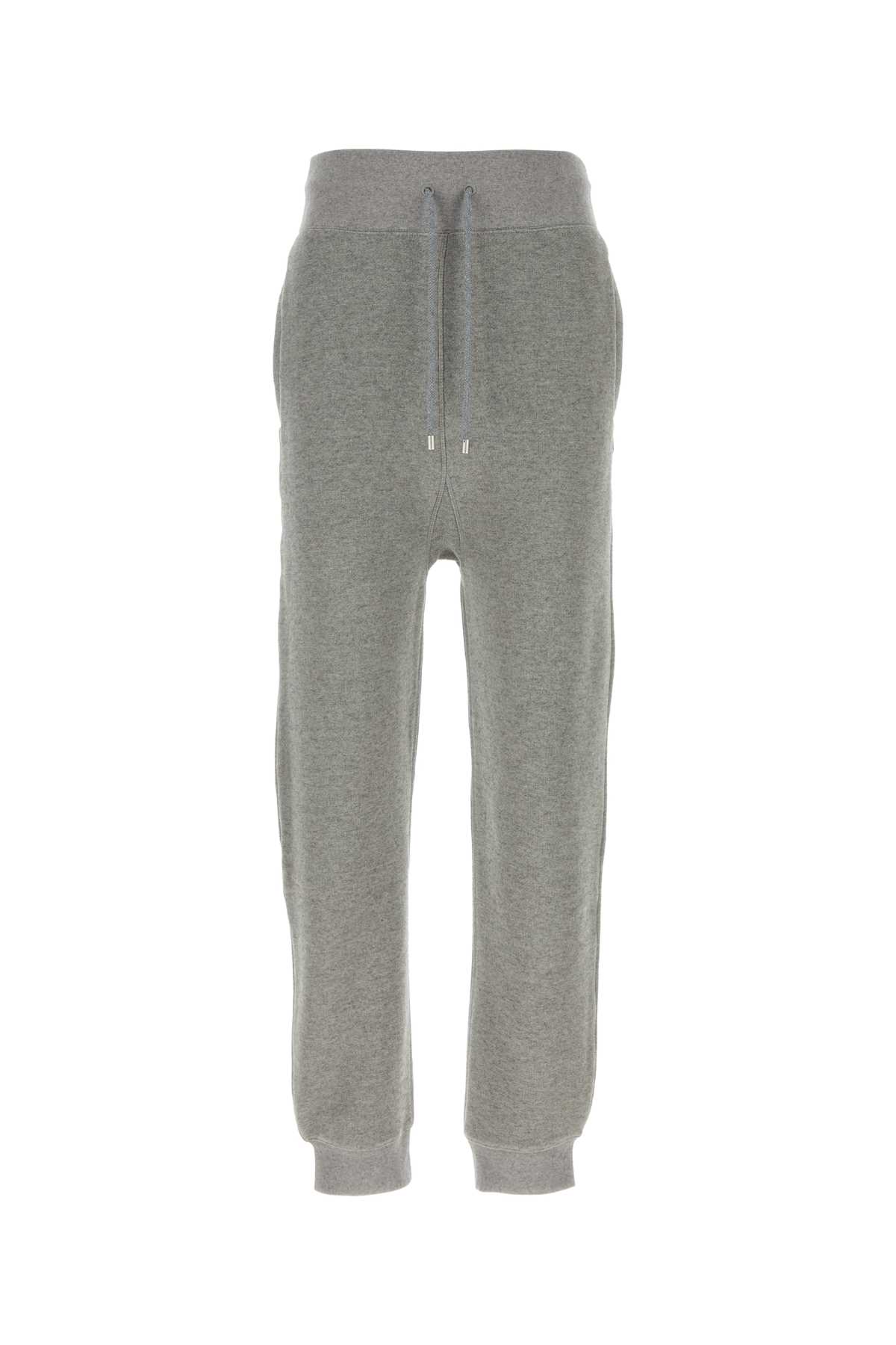 Shop Loewe Grey Cotton Blend Joggers In Leadgrey