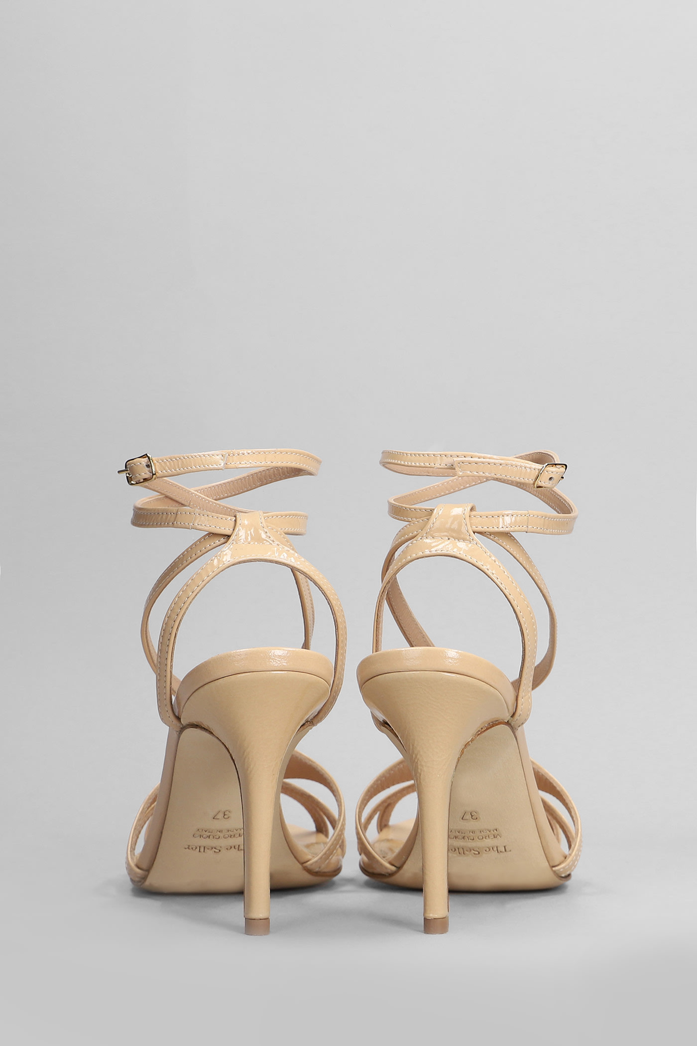 Shop The Seller Sandals In Beige Leather