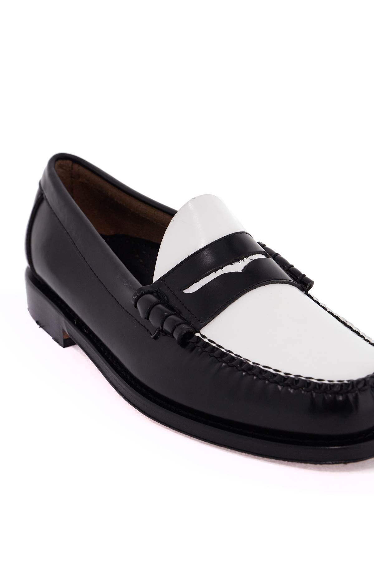 Shop G.h.bass &amp; Co. Two-tone Weejuns In Black White (white)