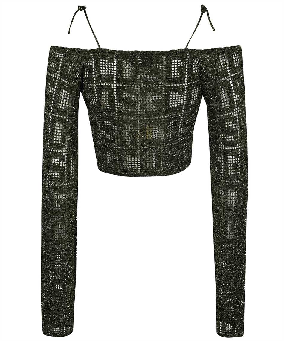 Gcds Knitted Crop Top In Green