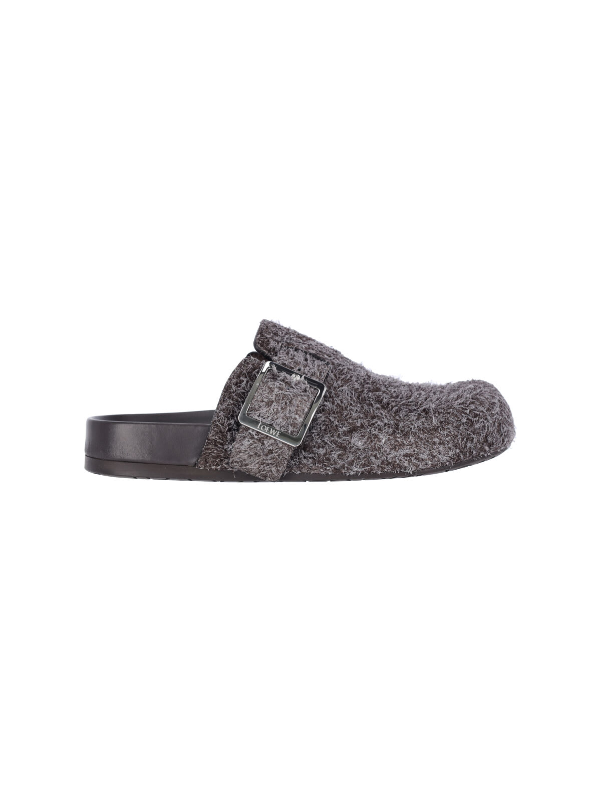 Loewe Ease Buckle Mule In Dark Brown In Brown