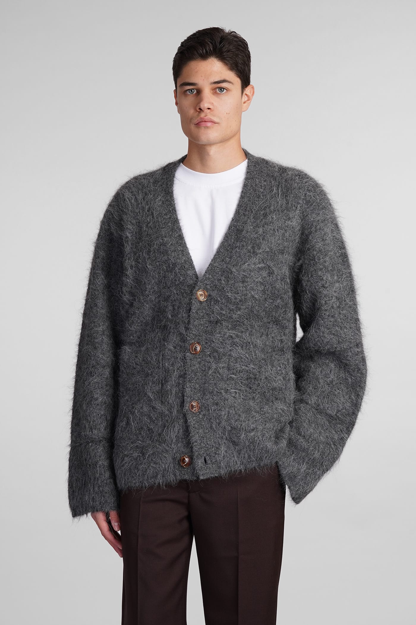 Lee Cardigan Cardigan In Grey Wool