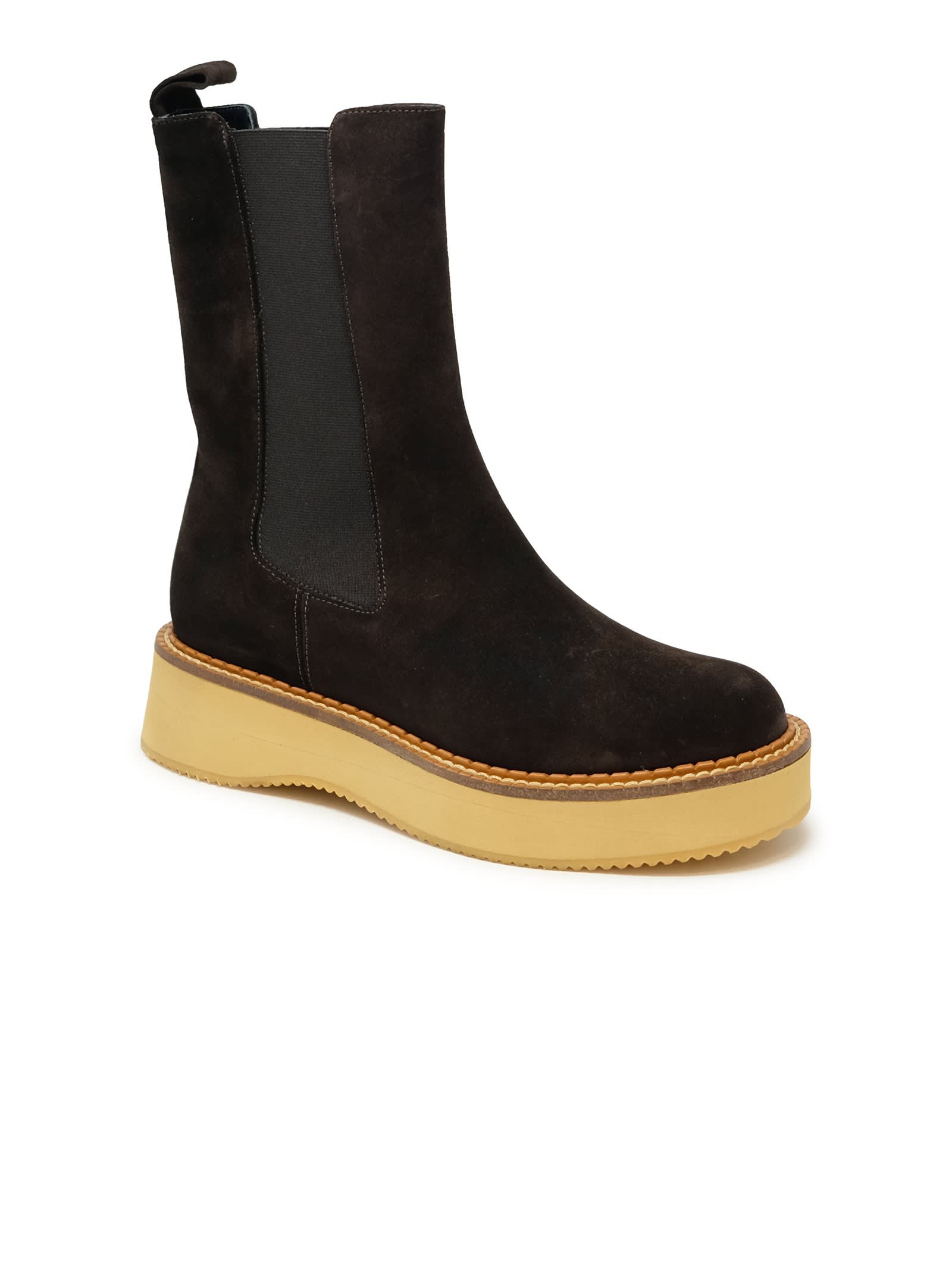 Paloma Barceló Paloma Barcelo Suede Klark Crosta Boots In Brown