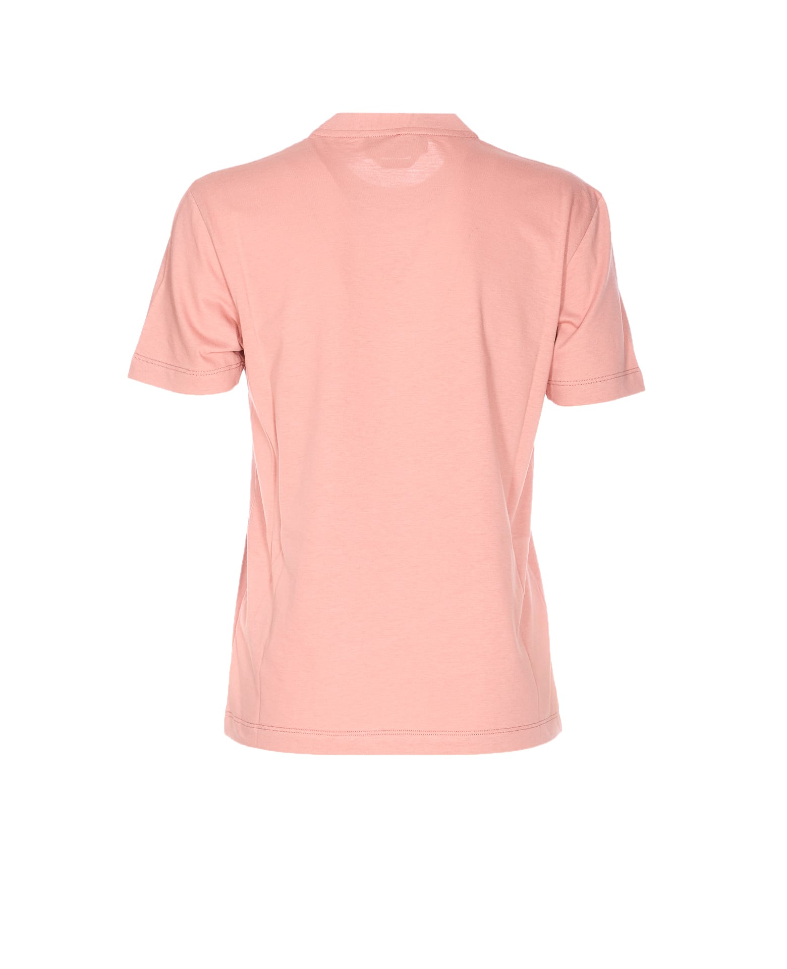 Fendi Pink Cotton T-shirt With Logo Print Women In Multi