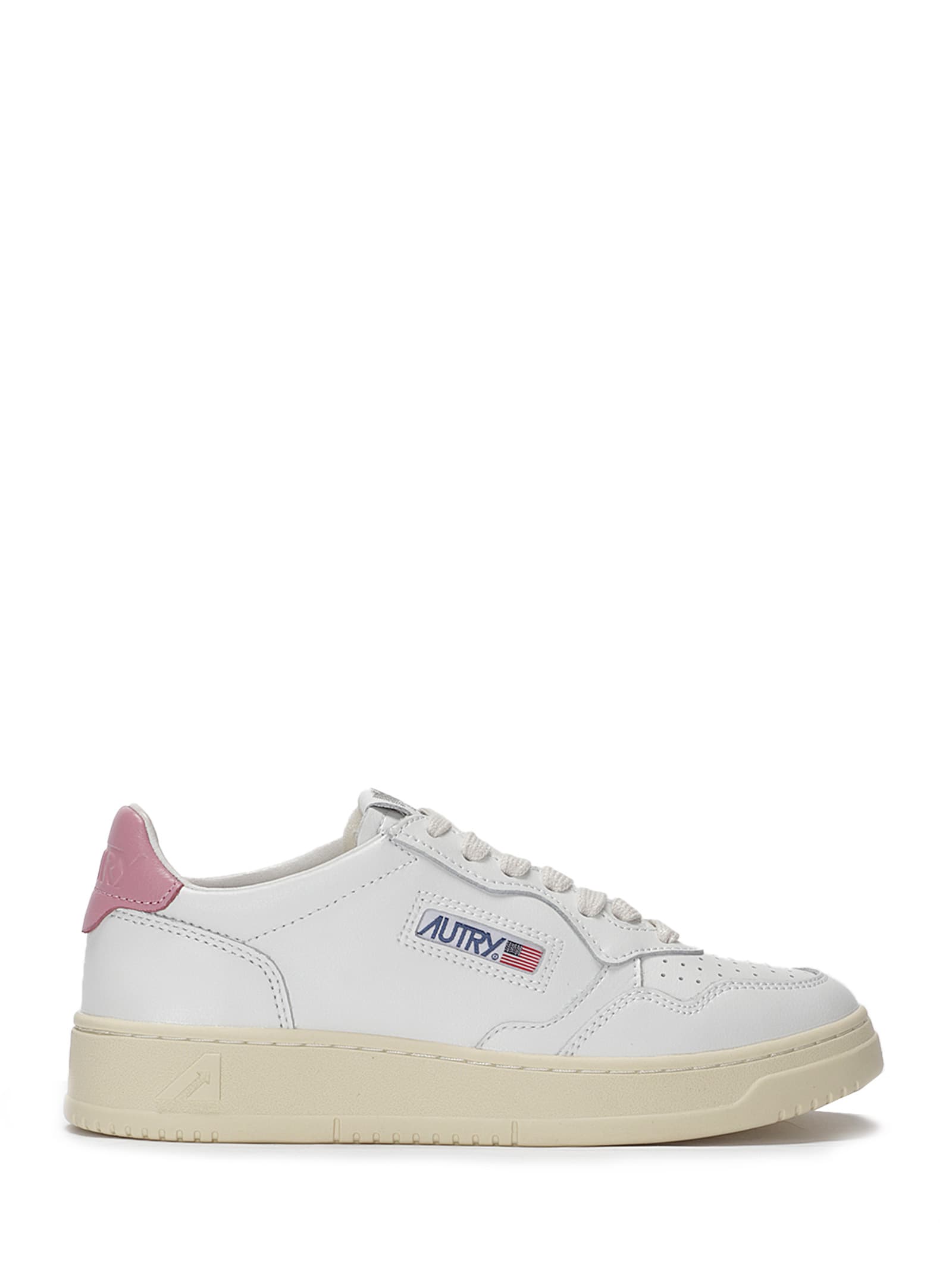 Autry Leather Upper Sneakers With Perforated Detailing In Multi