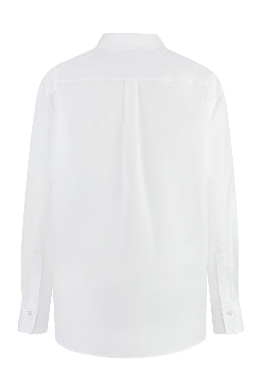 Shop Alexander Mcqueen Long Sleeved Poplin Shirt In White