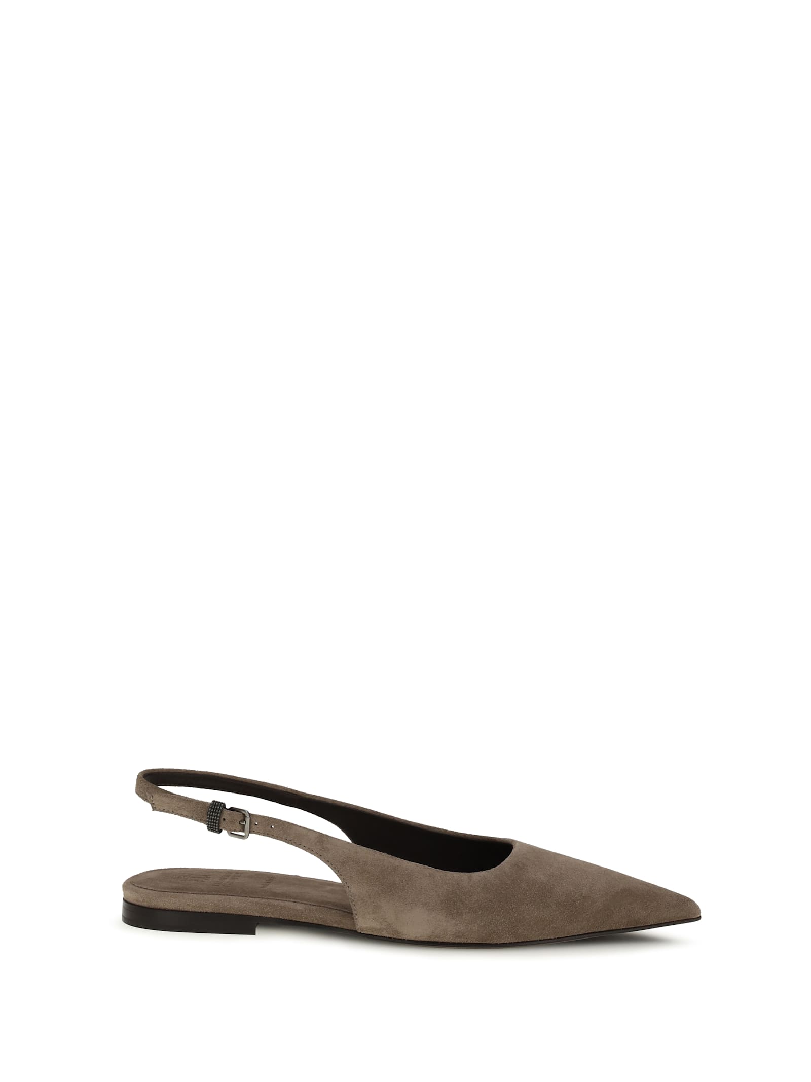 Brunello Cucinelli Suede Ballerinas In Multi