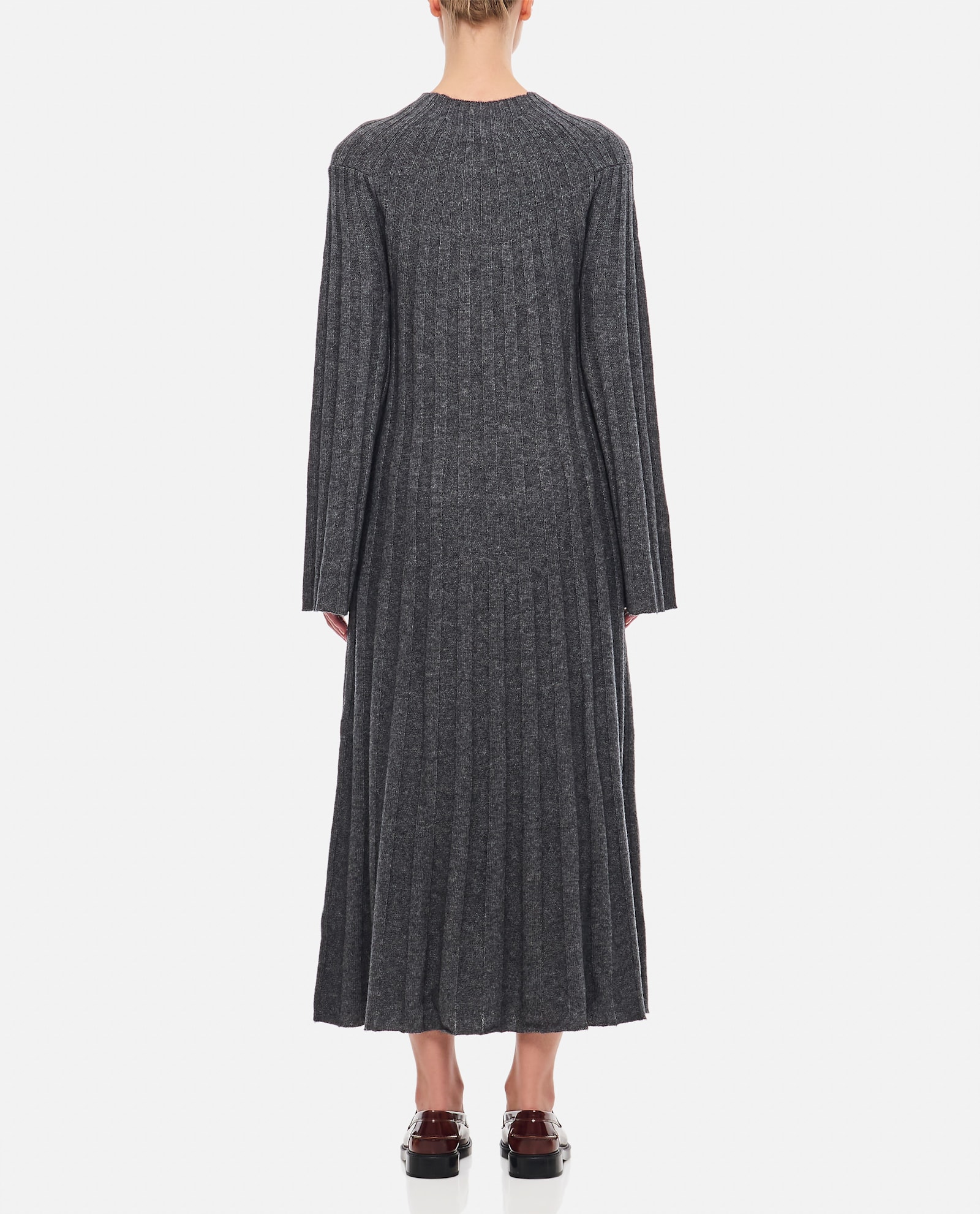 Shop Loulou Studio Irma Knit Dress In Grey