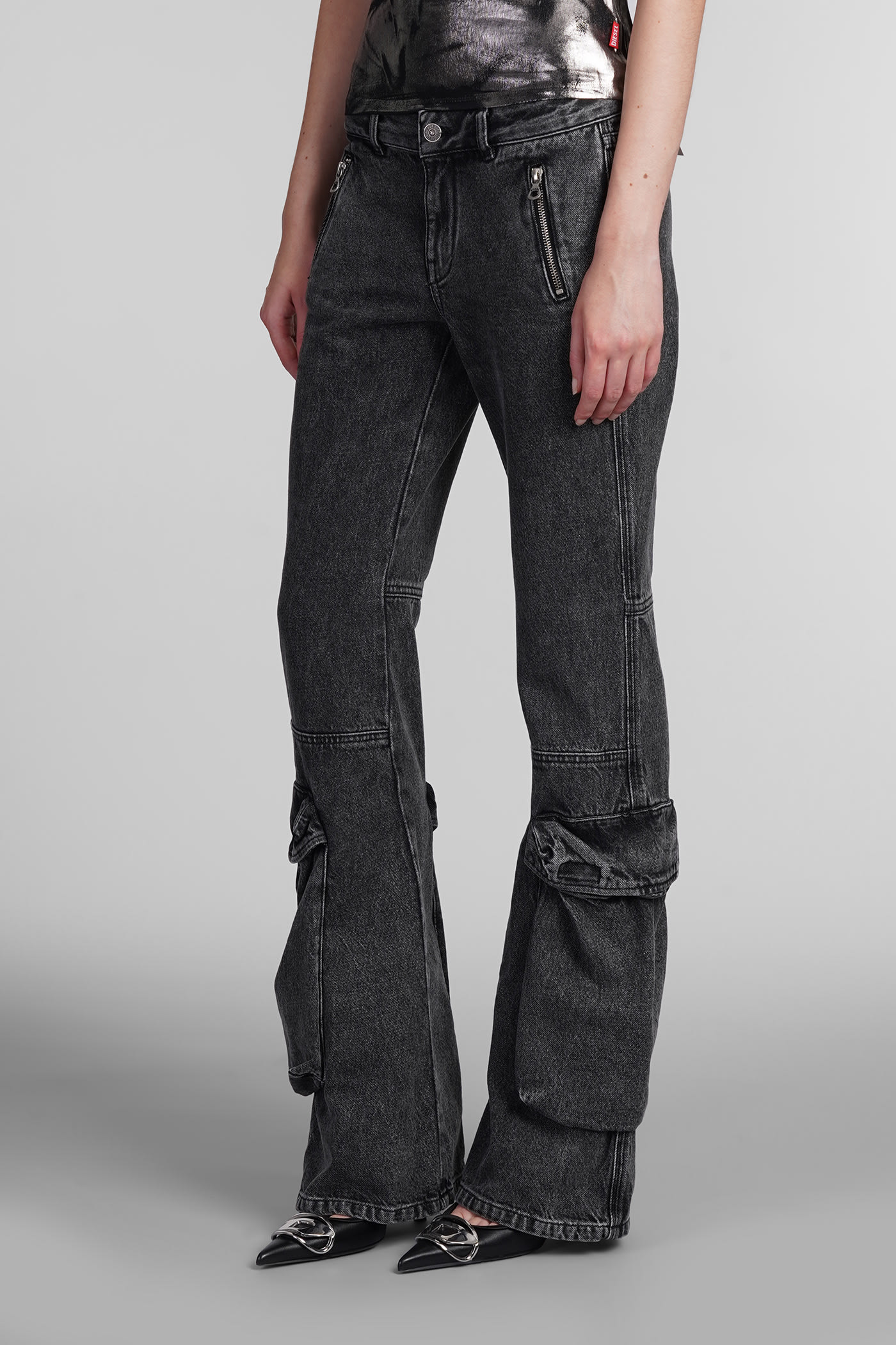 Shop Diesel D Poky Jeans In Black Denim