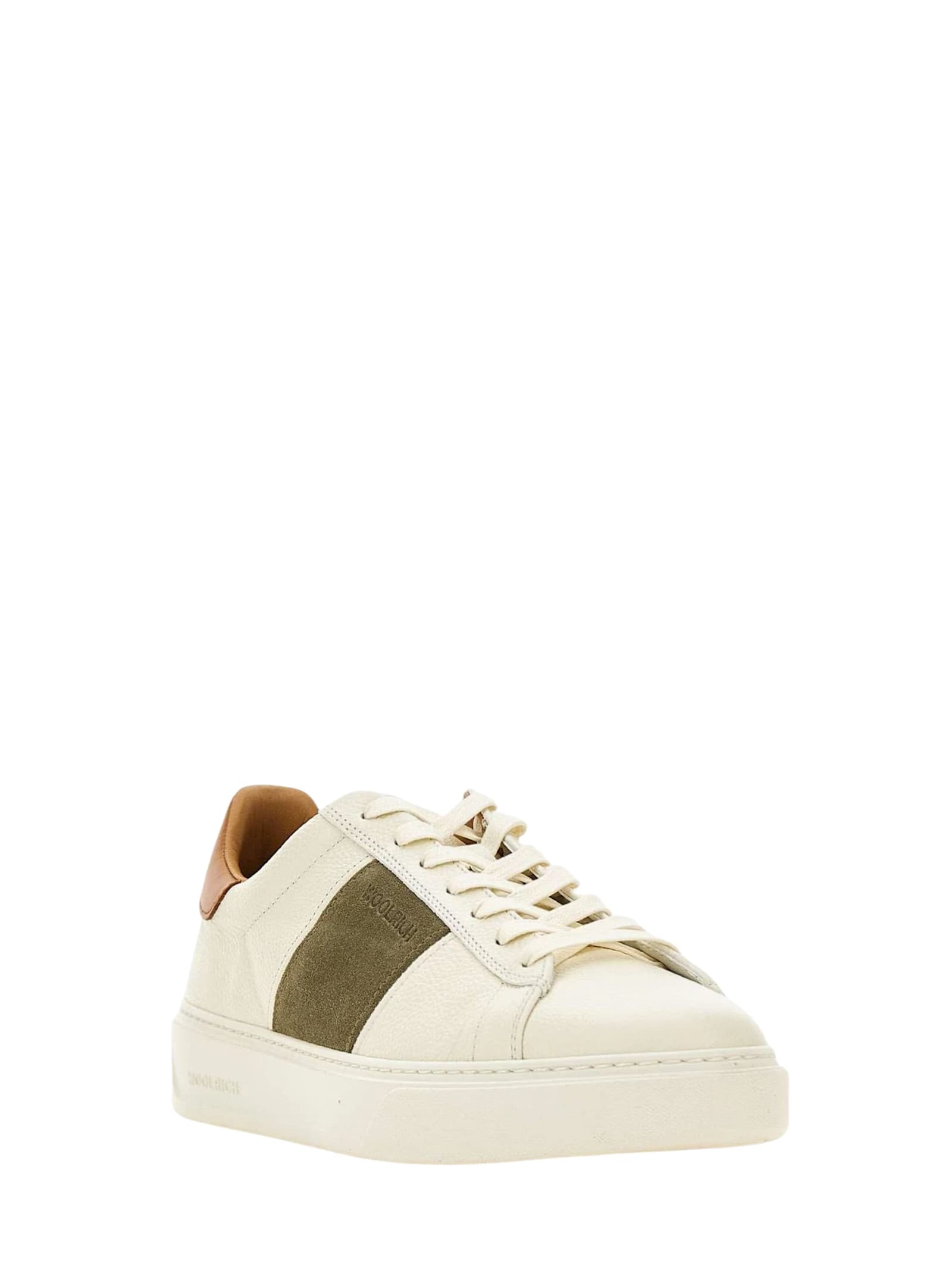 Woolrich Modern Low-top Sneakers With Contrasting Heel Tab In White