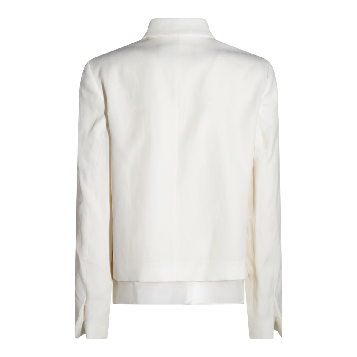 Shop Fabiana Filippi White Wool Casual Jacket