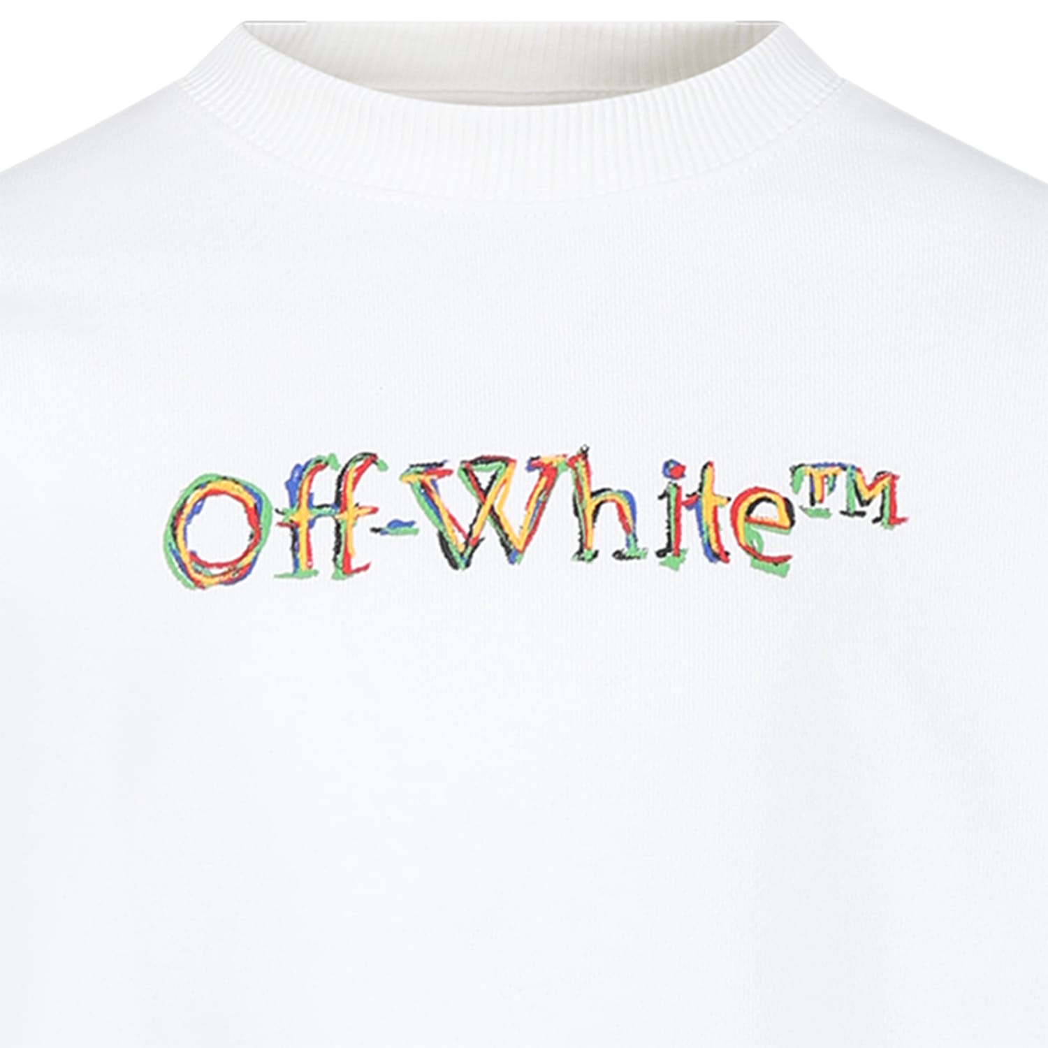 Shop Off-white White Sweatshirt For Boy With Logo