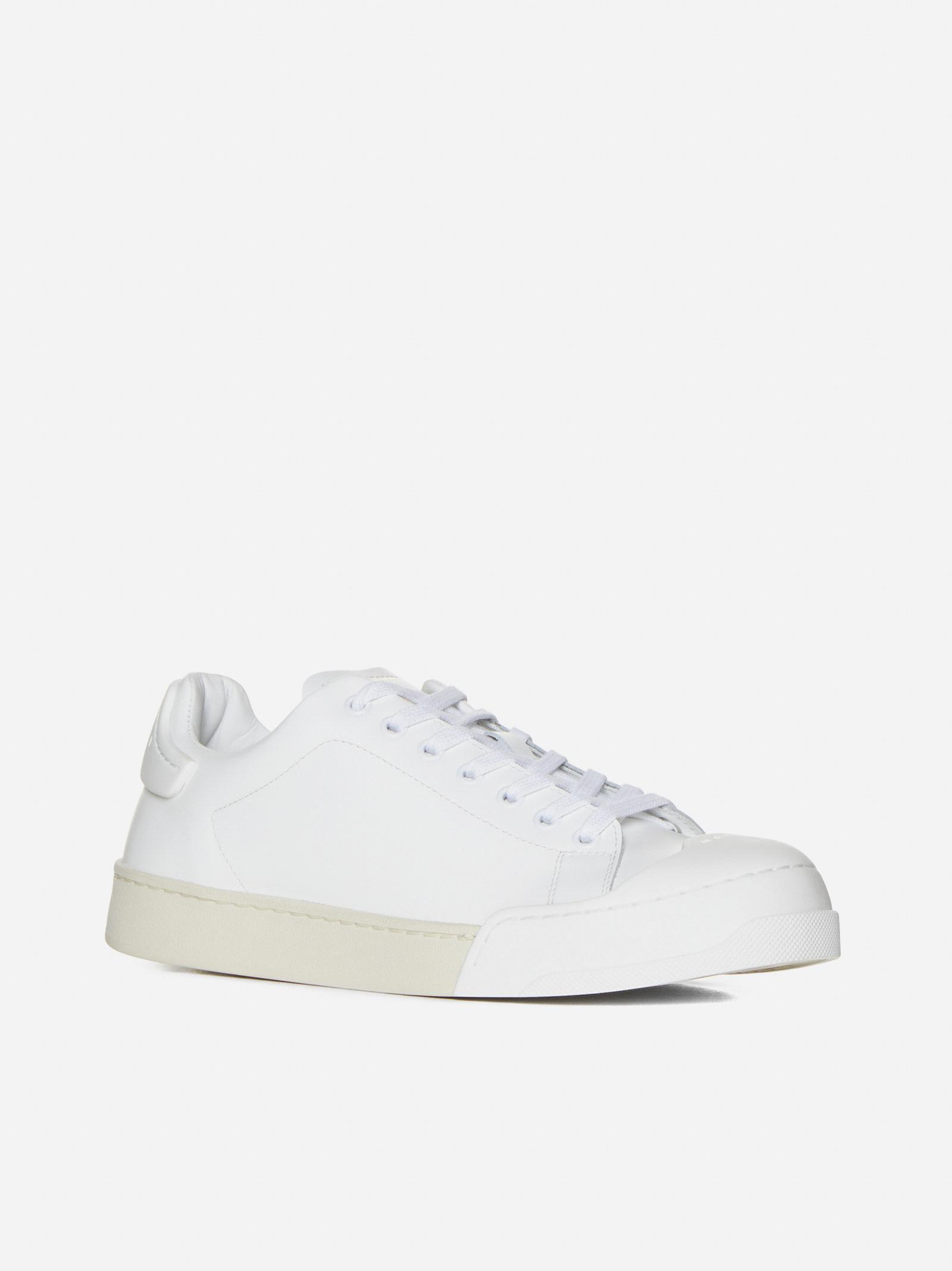 Shop Marni Dada Bumper Leather Sneakers In Bianco