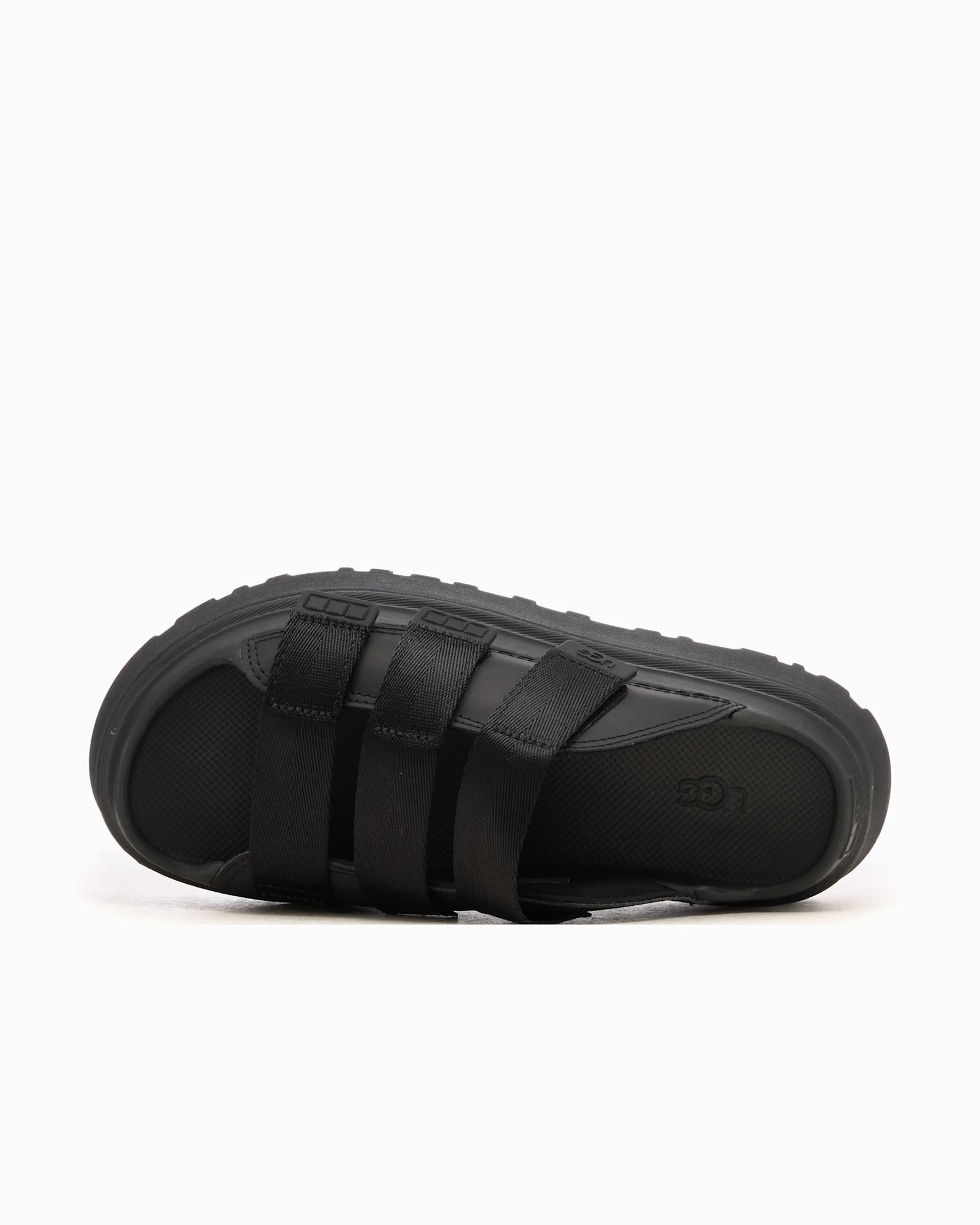Ugg Golden Glow Black Sandals With Round Open Toe In Tech Fabric Woman In Black