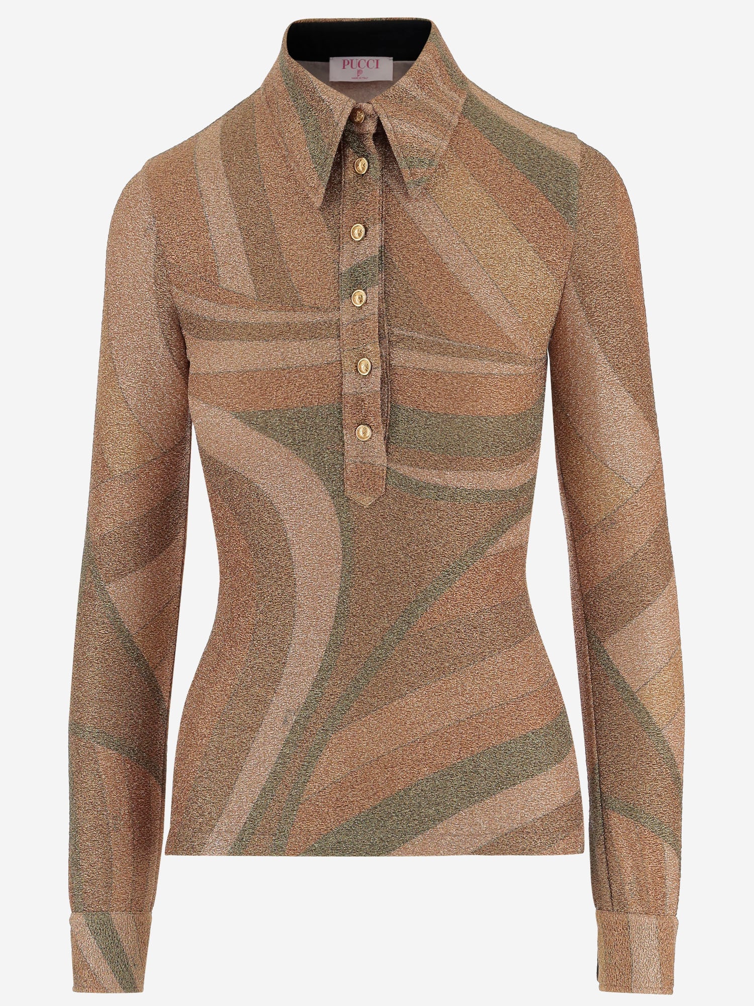 Pucci Buttoned Top In Brown
