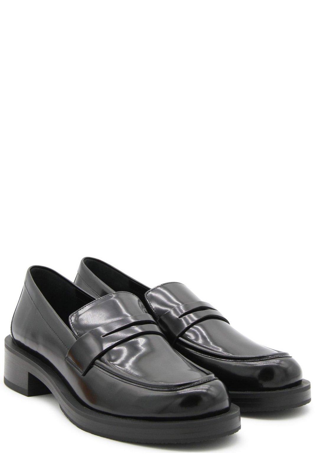 Shop Stuart Weitzman Palmer Slip-on Loafers In Black