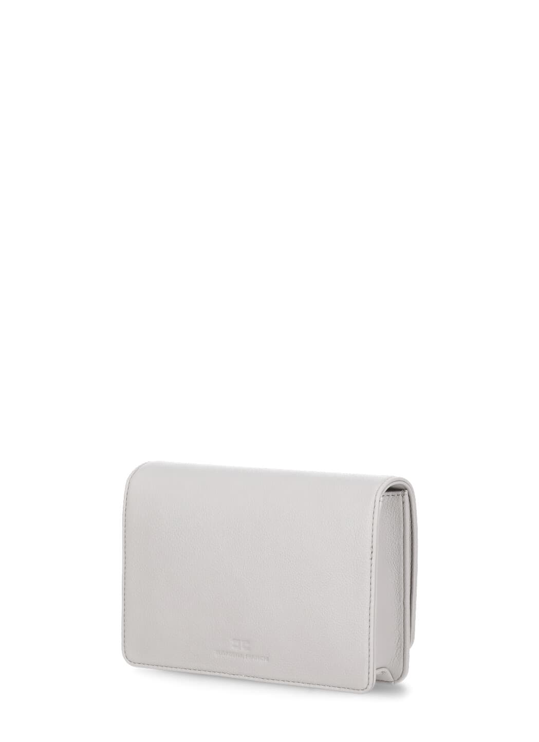 Shop Elisabetta Franchi Shoulder Bag With Logo In Grey