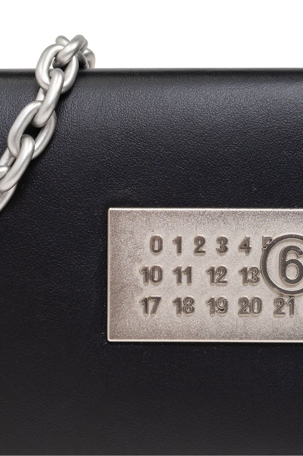 Shop Mm6 Maison Margiela Numeric Chain Wallet In Black