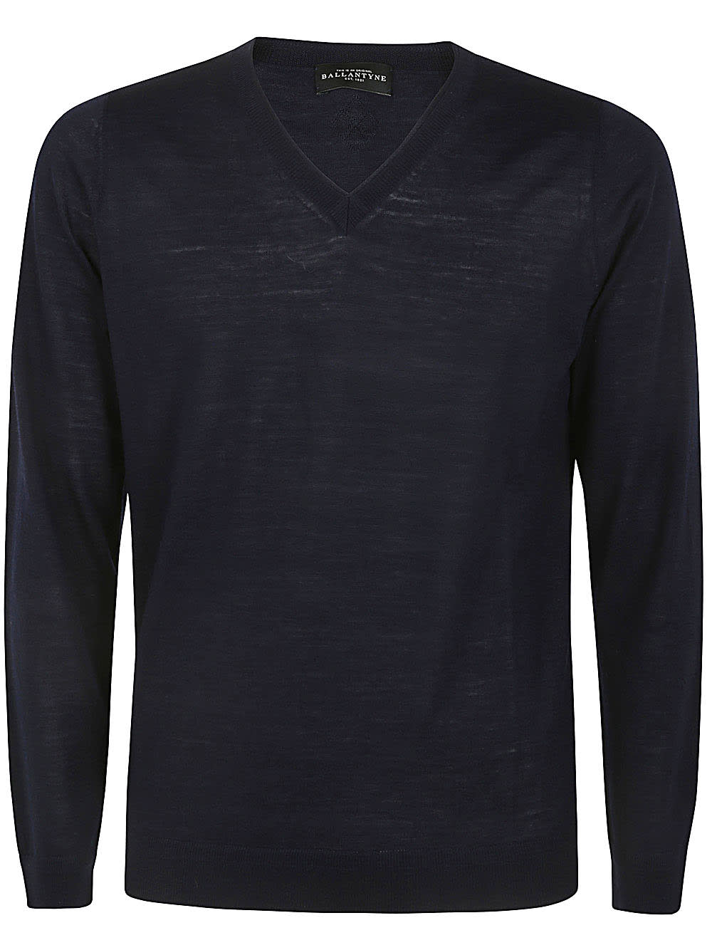 Shop Ballantyne V Neck Slim Fit Pullover In Navy